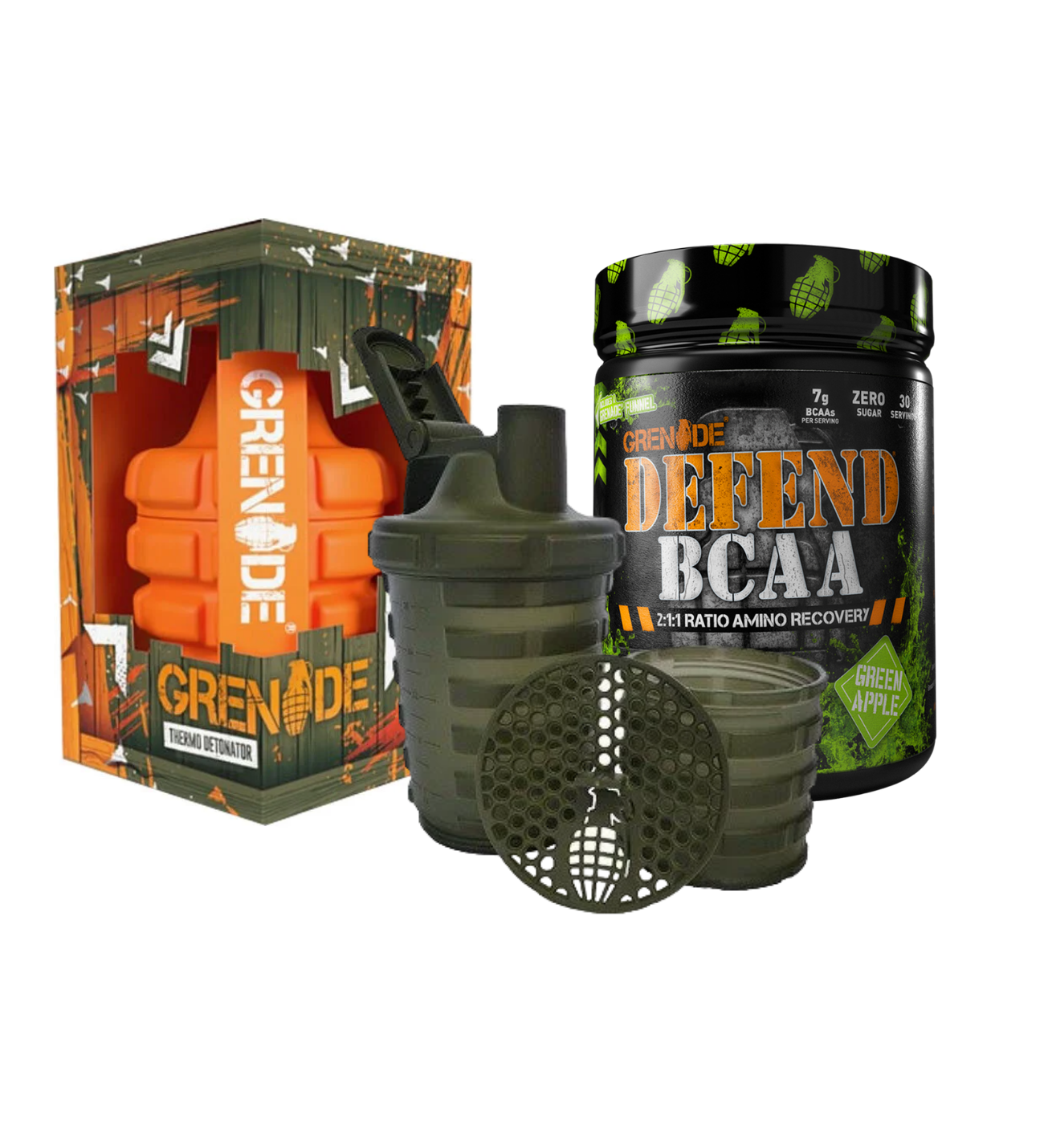 Grenade Thermo Detonator 100 Kapsül Ve Defend Bcaa 390 gr