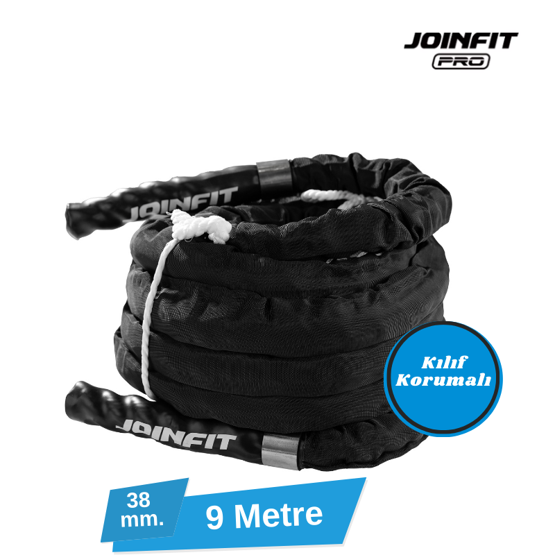 JOINFIT Pro Crosfit Halatı 9M 38MM Kılıf Korumalı