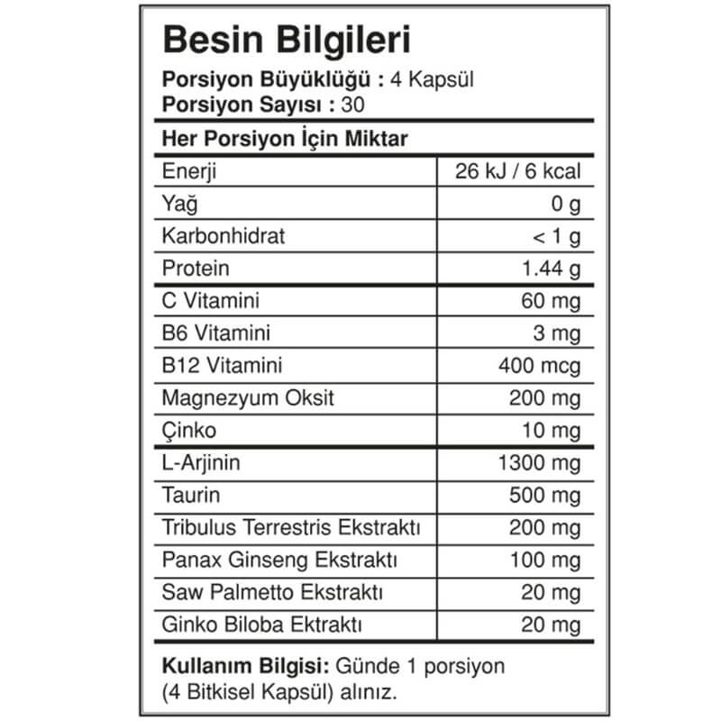 L-Arginine (L-Arjinin)  Big Joy Big Joy Argimax 120 Kapsul