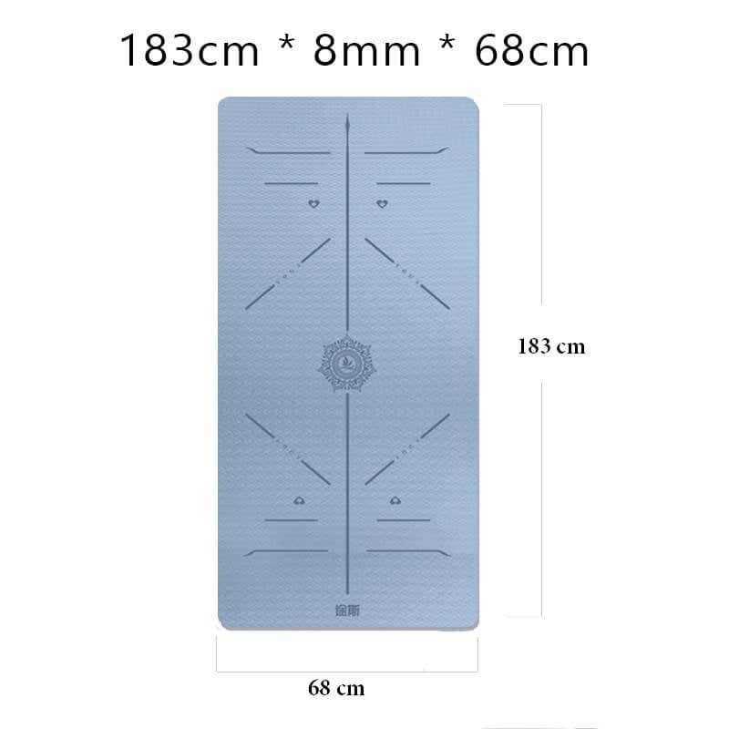 Pilates ve Yoga Minderi AKS.TUSI001 Tusi Tusi Yoga Matı ve Pilates Minderi Açık Mavi 183cmX0.8cmX68cm