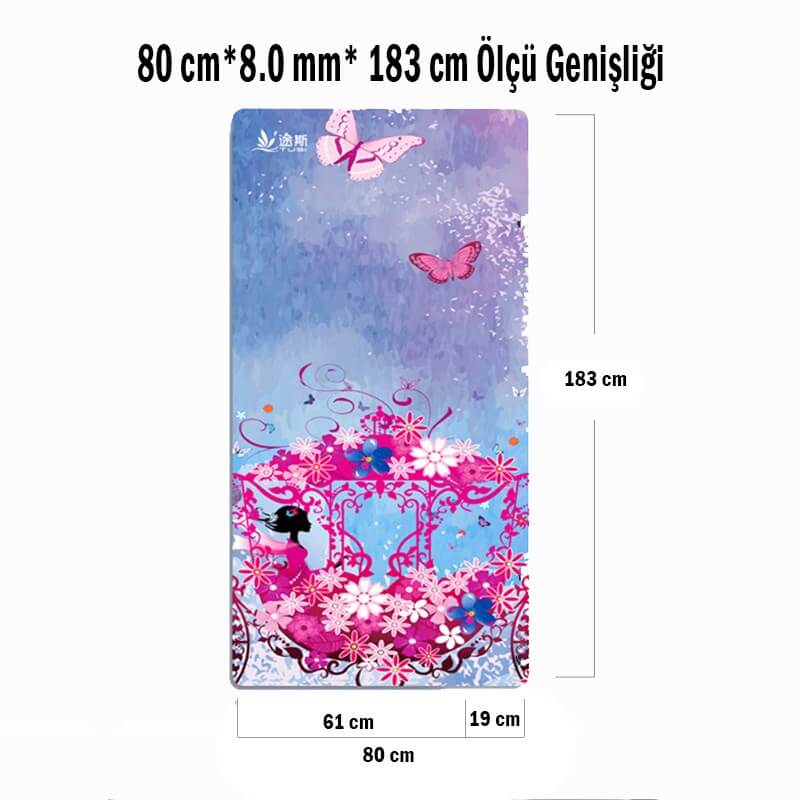Pilates ve Yoga Minderi AKS.TUSI012 Tusi Tusi Yoga Mat Cennet Gezintisi 183cmX0.8cmX80cm