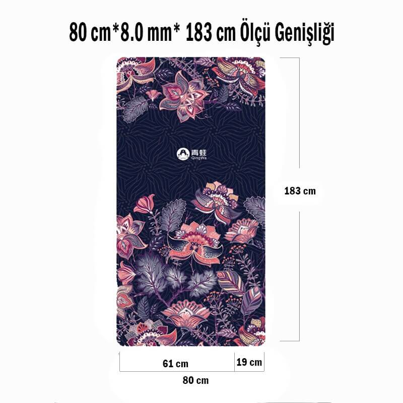 Pilates ve Yoga Minderi AKS.TUSI013 Tusi Tusi Yoga Mat Egzotik Bahçe 183cmX0.8cmX80cm