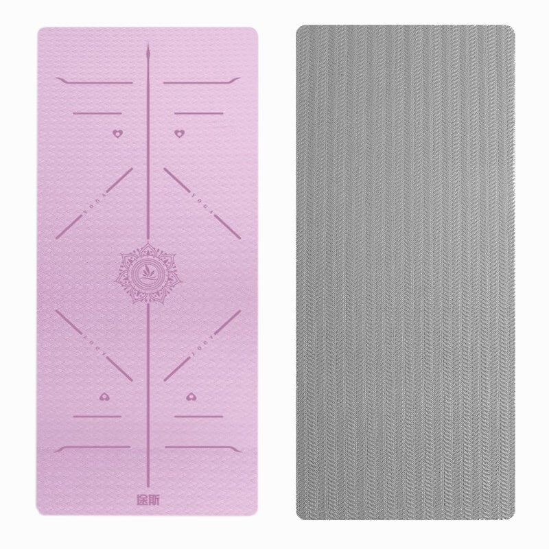 Tusi Yoga Matı ve Pilates Minderi Çift Renk Lila 183cmX0.8cmX68cm
