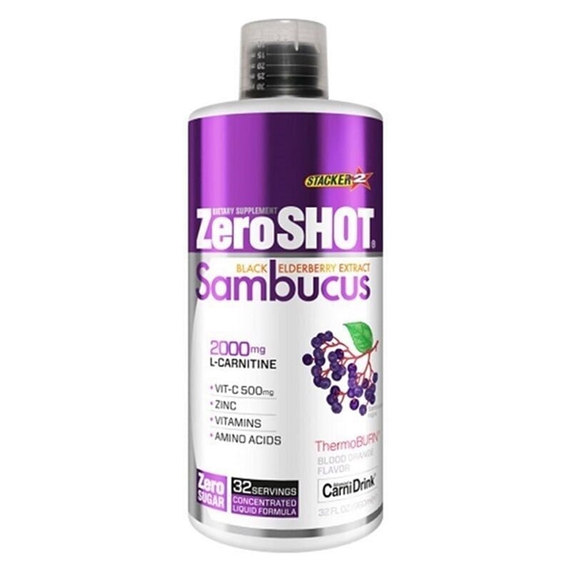 ZERO SHOT SAMBUCUS 2000 MG L-CARNITINE 960 ML Stacker 2
