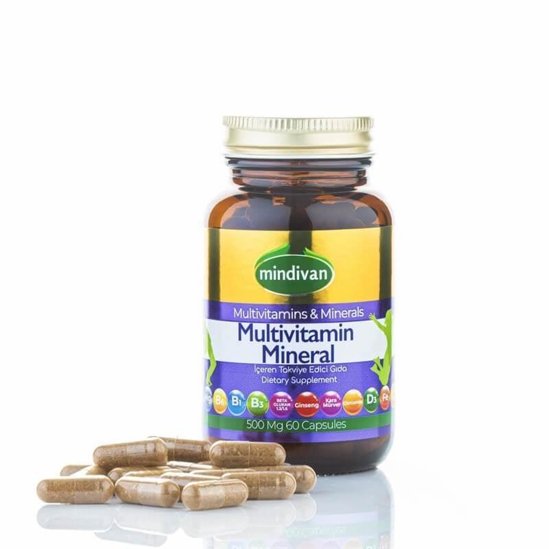 Vitamin Ve Mineraller  Mindivan Multivitamin ve Mineral 60 Kapsül