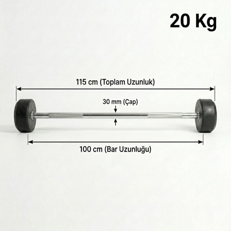 XTR Fitness Barbell Düz (Sabit) 20 Kg