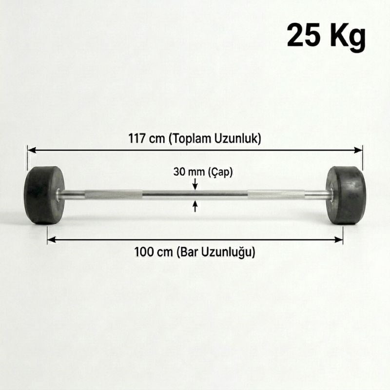 XTR Fitness Barbell Düz (Sabit) 25 Kg