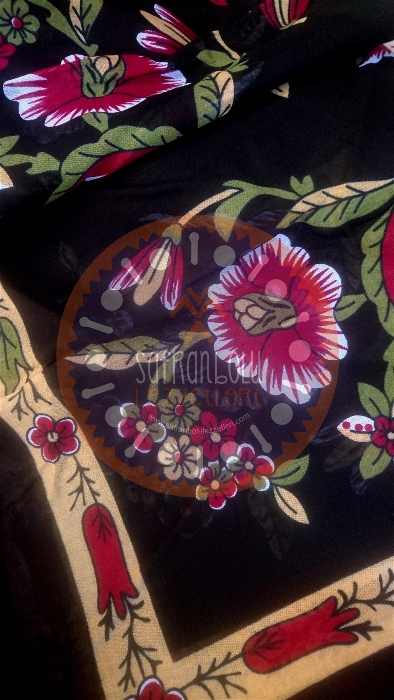 %100 Pamuklu Dikdörtgen Örtü (Yöresel Yazma)'85 cm X 145 cm'