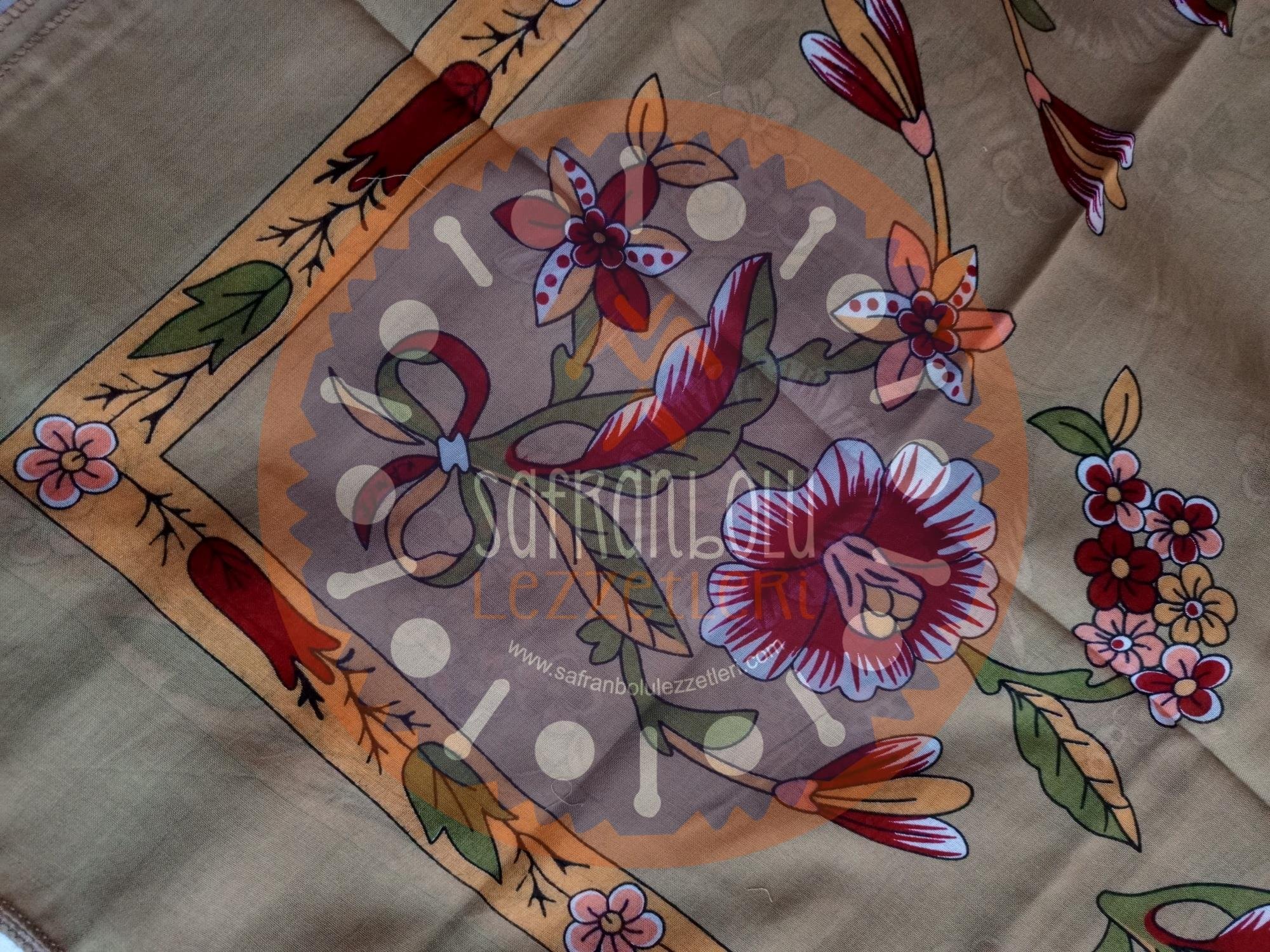 %100 Pamuklu Dikdörtgen Örtü (Yöresel Yazma) '85 cm X 145 cm'