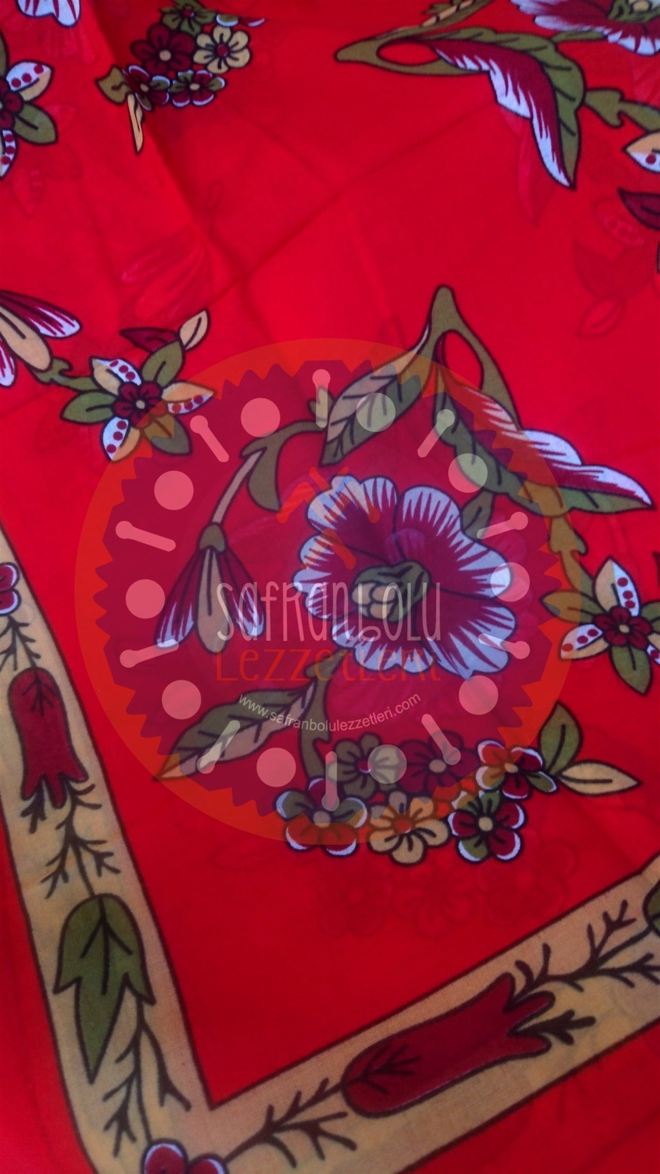 %100 Pamuklu Dikdörtgen Örtü (Yöresel Yazma)'85 cm X 145 cm'