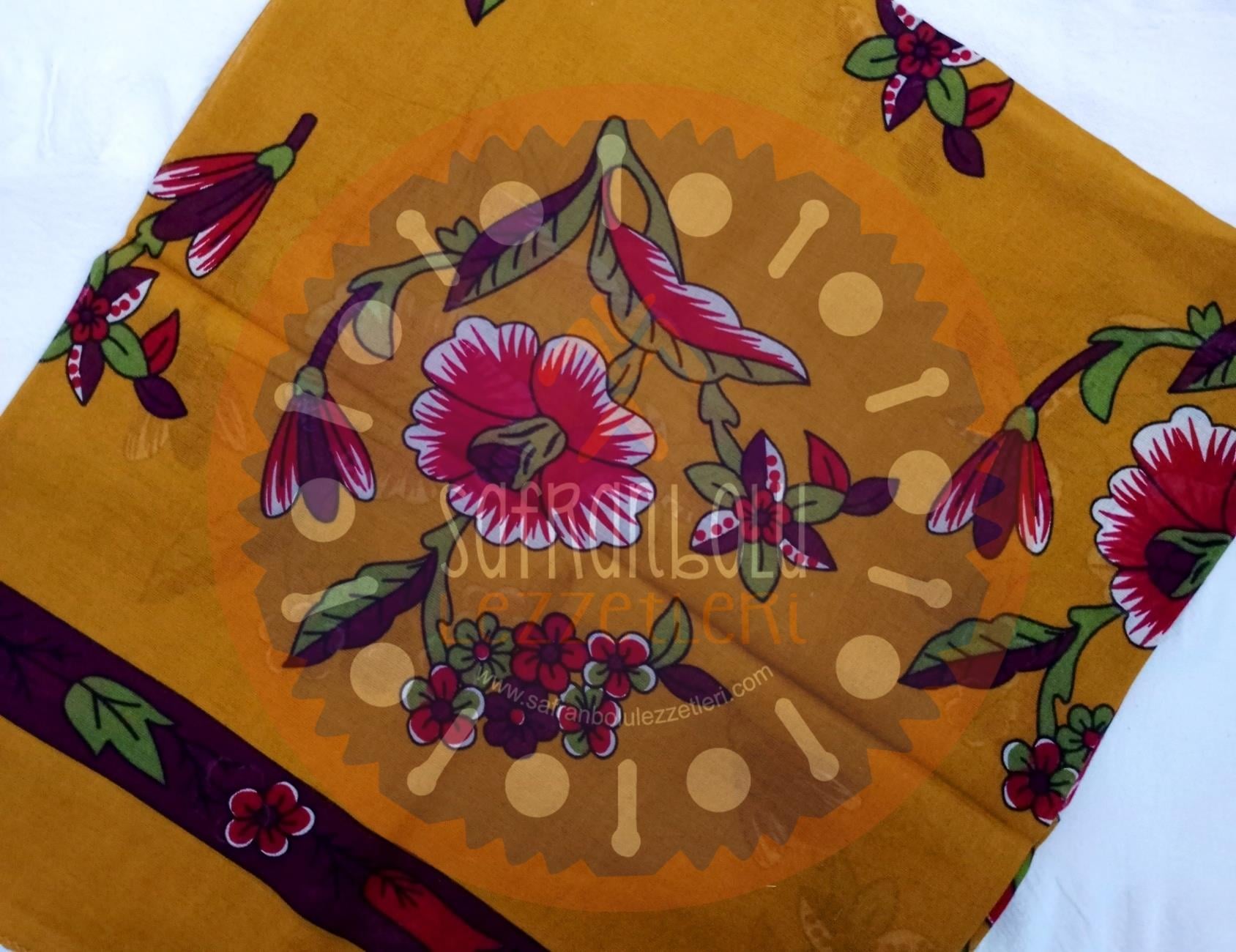 %100 Pamuklu Dikdörtgen Örtü (Yöresel Yazma) '85 cm X 145 cm'