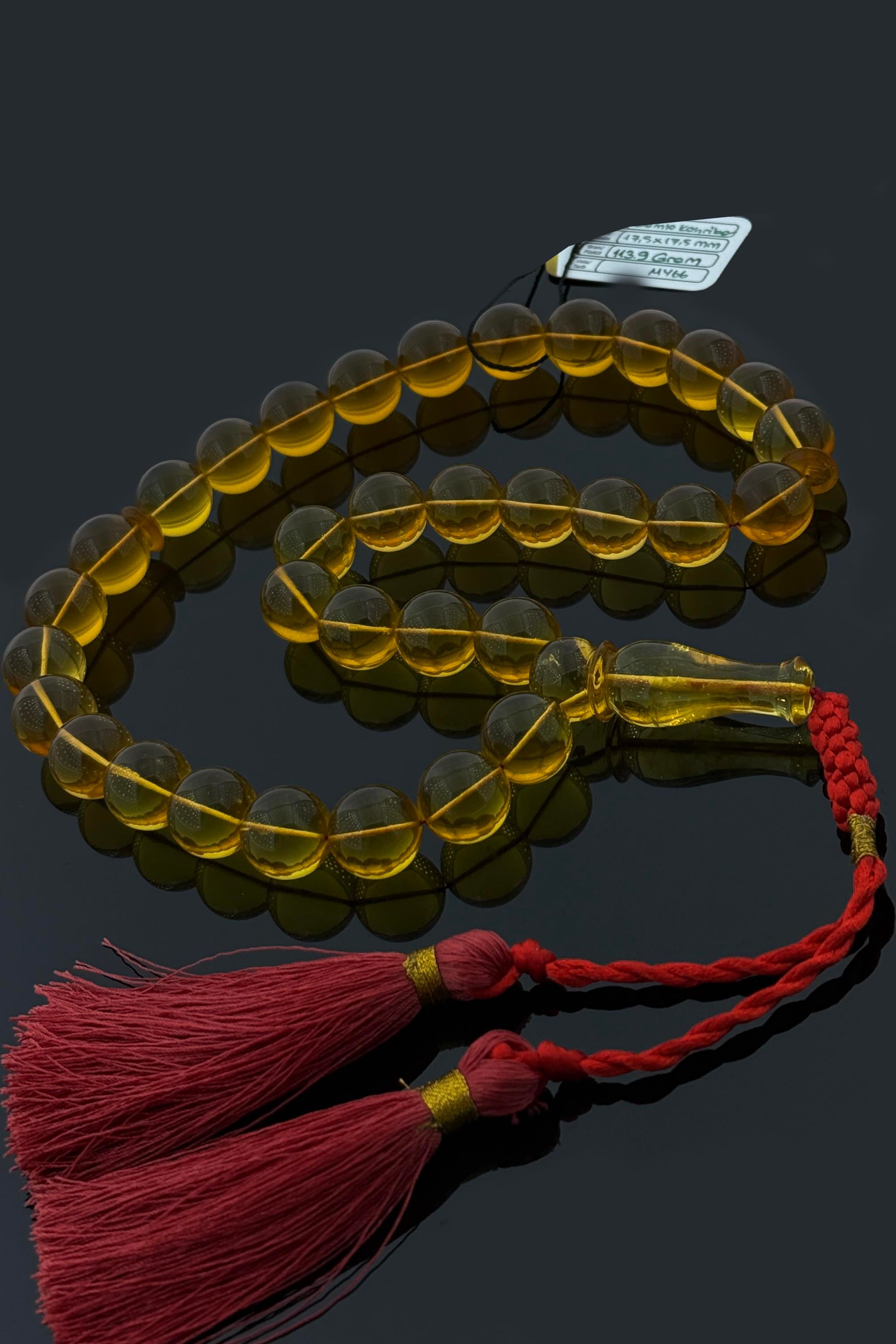 Dev Boy Damla Kehribar TesbihDev Boy Damla Kehribar Tesbih - Kevser AntikDamla Kehribar Tesbihler