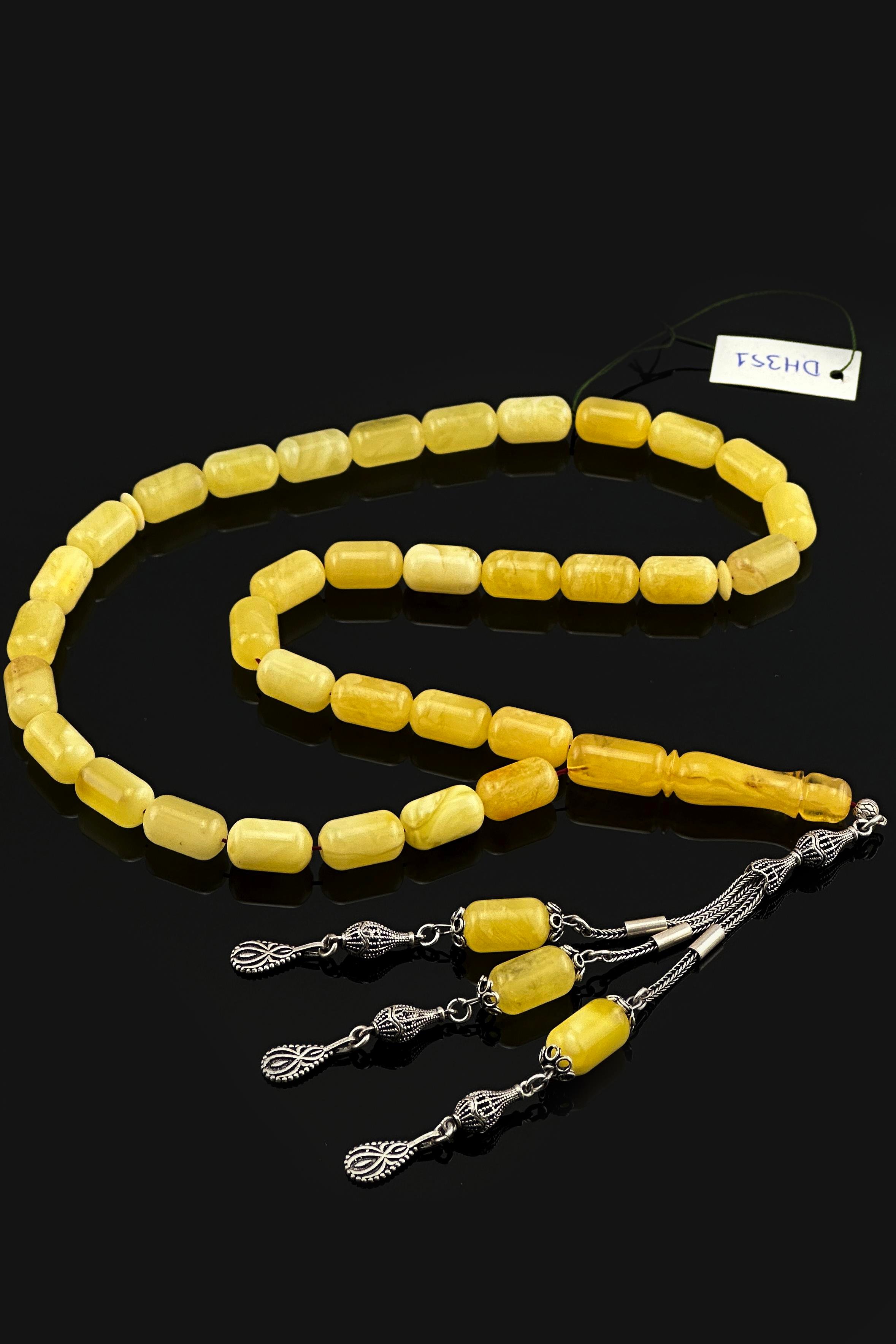 Dev Boy Damla Kehribar TesbihDev Boy Damla Kehribar Tesbih - Kevser AntikDamla Kehribar Tesbihler