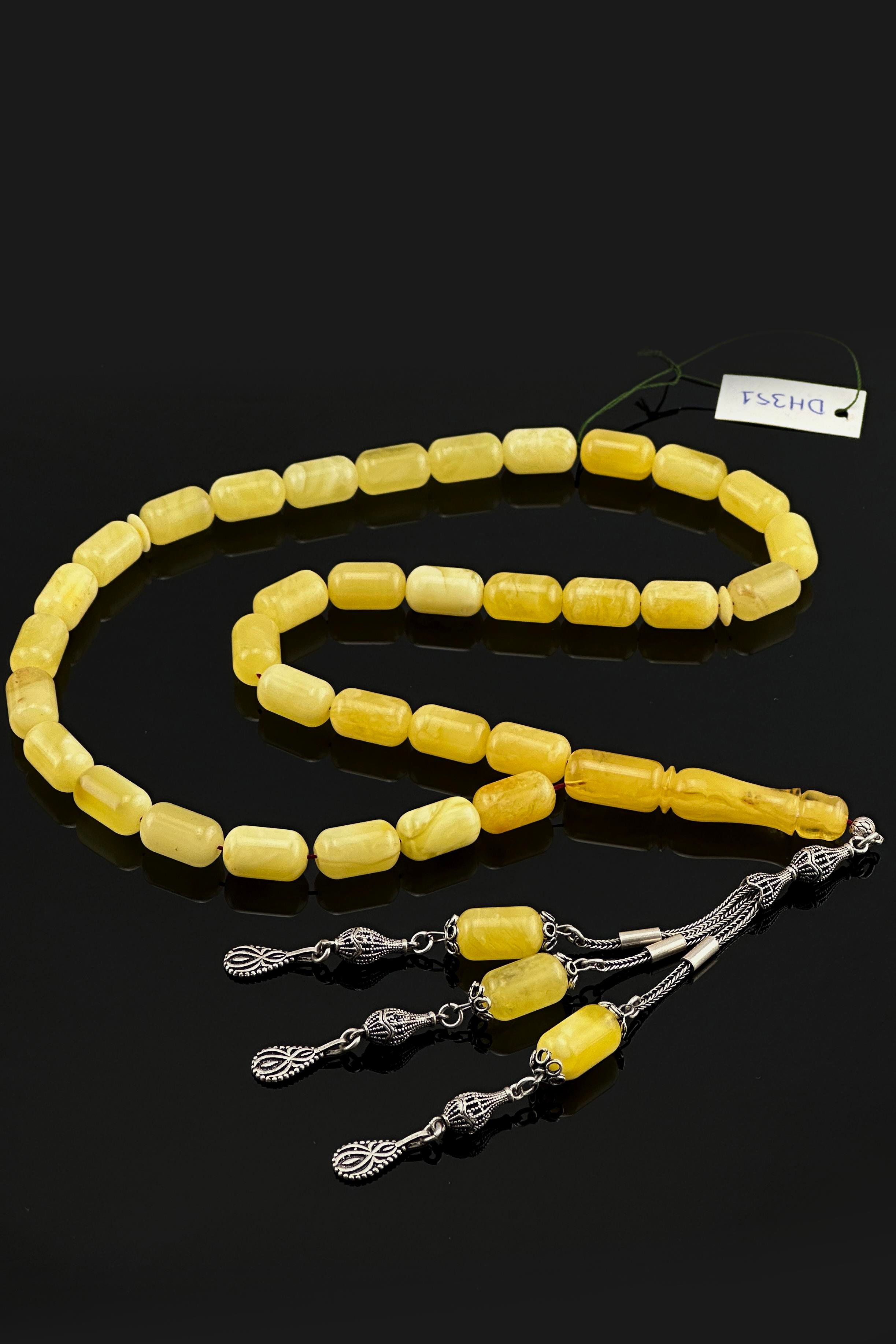 Dev Boy Damla Kehribar TesbihDev Boy Damla Kehribar Tesbih - Kevser AntikDamla Kehribar Tesbihler