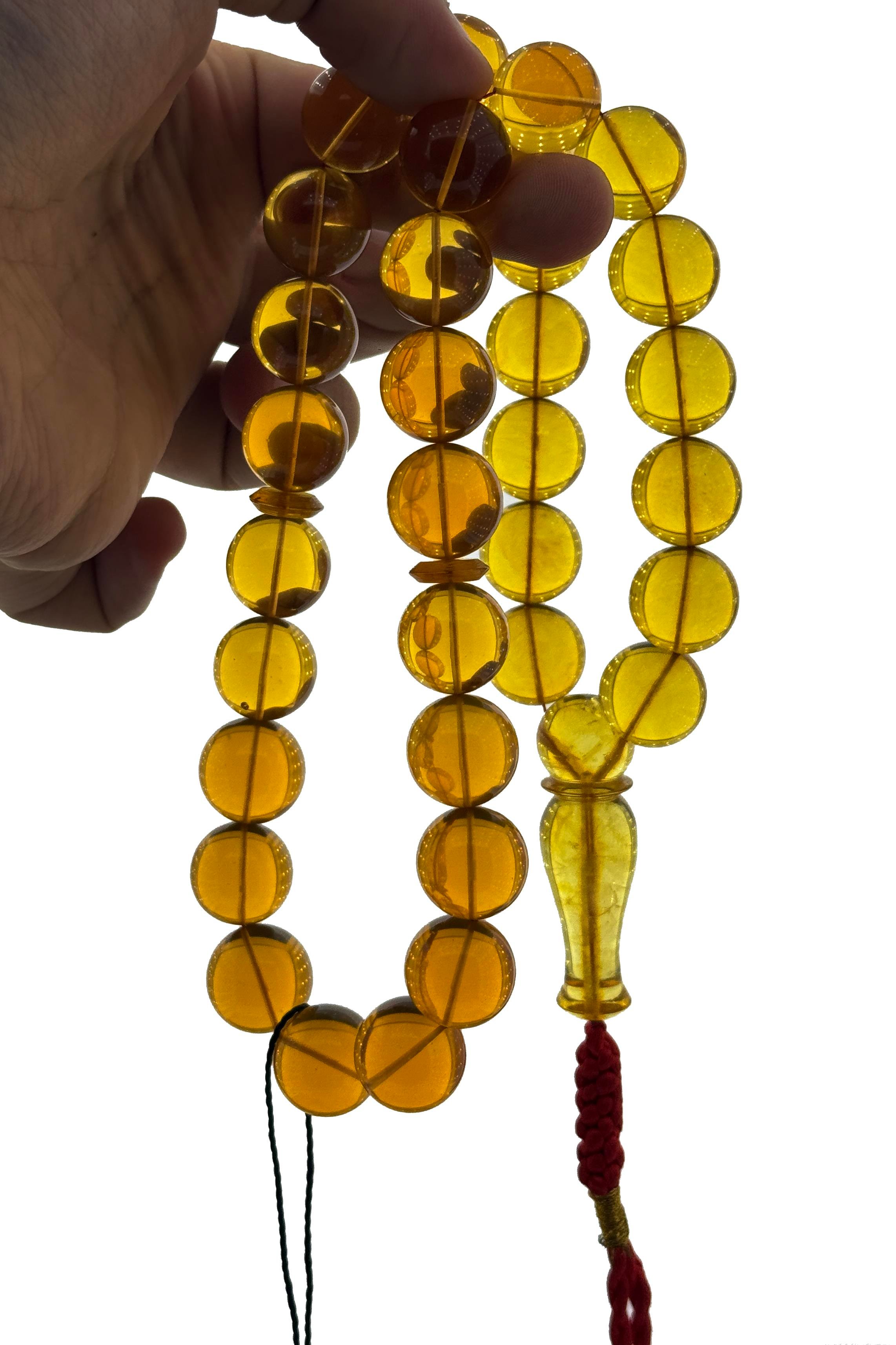 Dev Boy Damla Kehribar TesbihDev Boy Damla Kehribar Tesbih - Kevser AntikDamla Kehribar Tesbihler