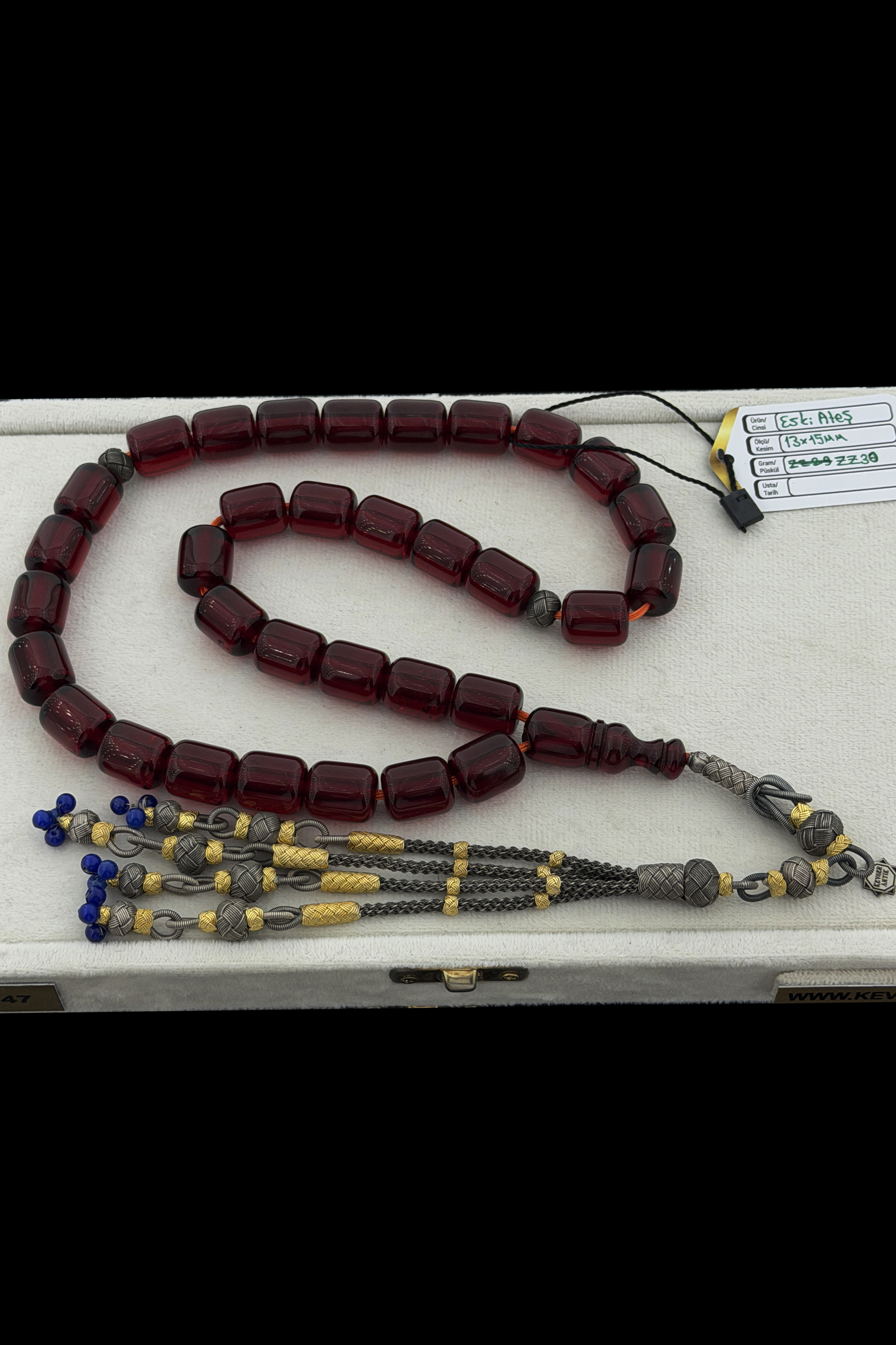 Dev Boy Eski Ateş Kehribar TesbihDev Boy Eski Ateş Kehribar Tesbih - Kevser AntikÖZEL SERİ TESBİHLER