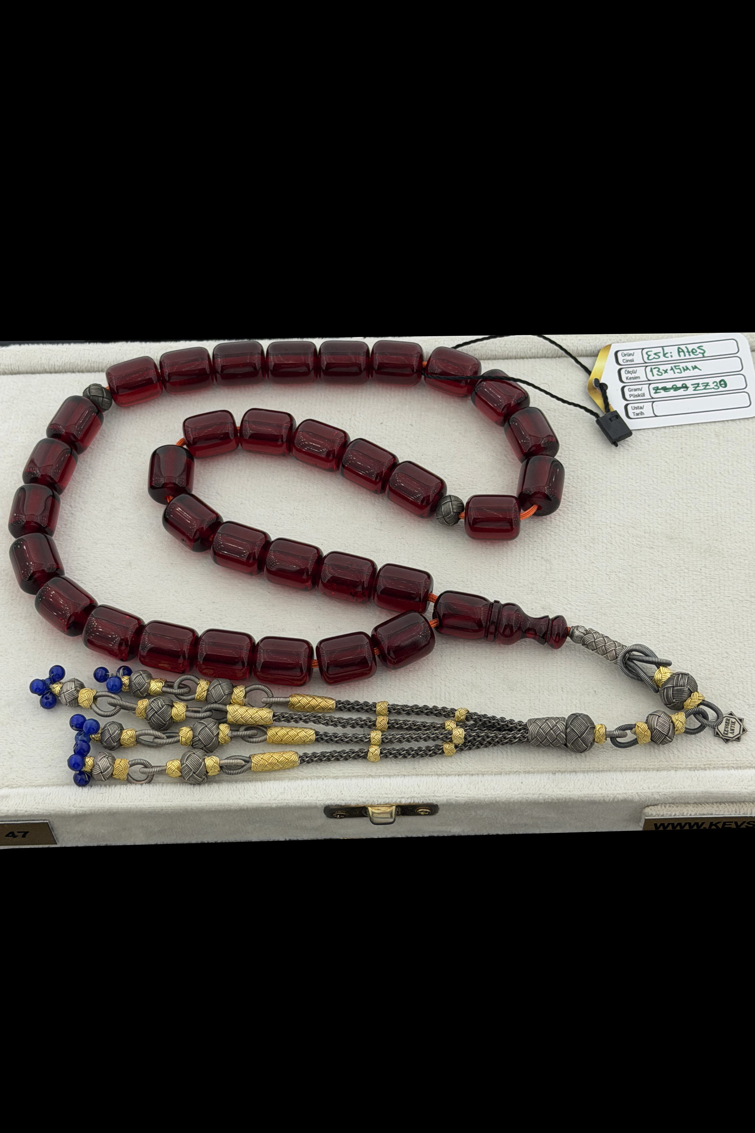 Dev Boy Eski Ateş Kehribar TesbihDev Boy Eski Ateş Kehribar Tesbih - Kevser AntikÖZEL SERİ TESBİHLER