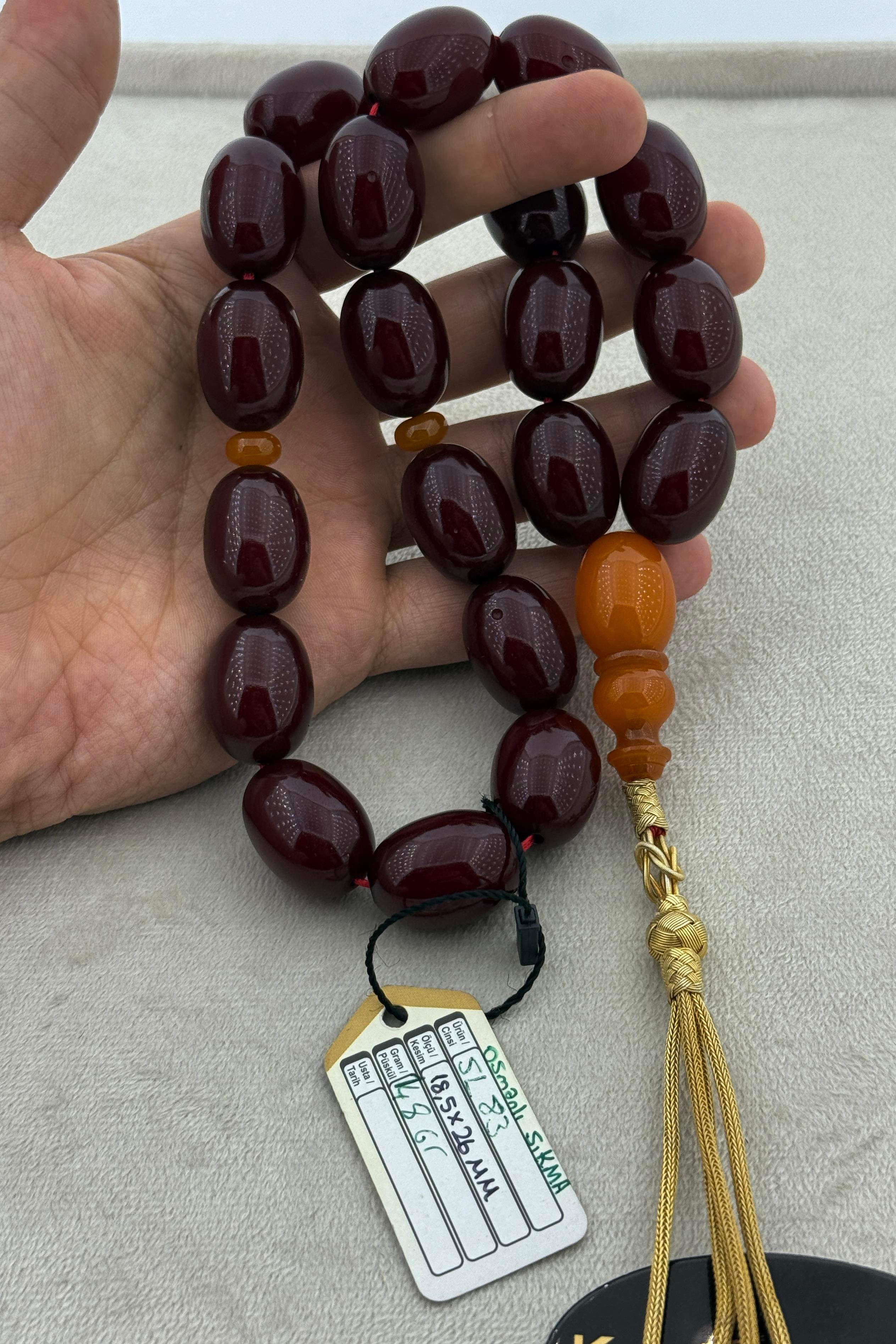 Dev Boy Osmanlı Sıkma MaskotDev Boy Osmanlı Sıkma Maskot - Kevser AntikOsmanlı Kehribar Tesbihler