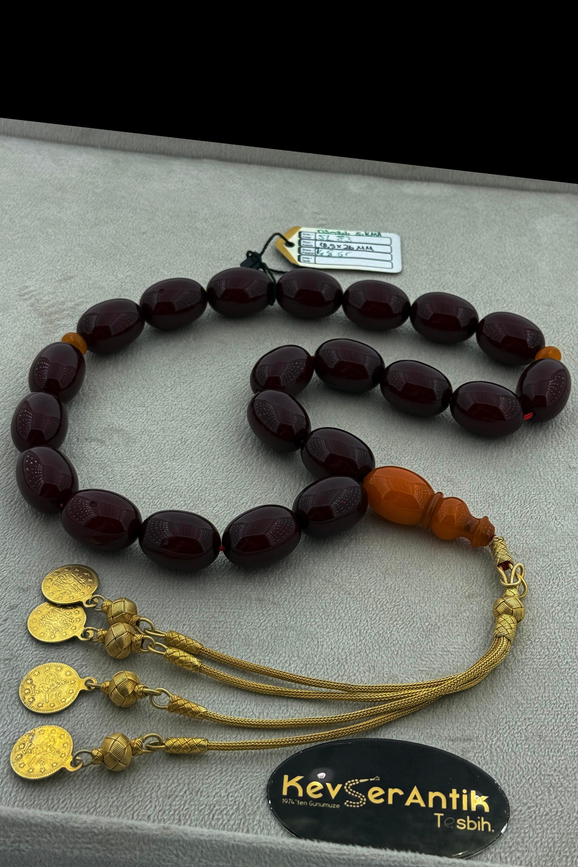 Dev Boy Osmanlı Sıkma MaskotDev Boy Osmanlı Sıkma Maskot - Kevser AntikOsmanlı Kehribar Tesbihler