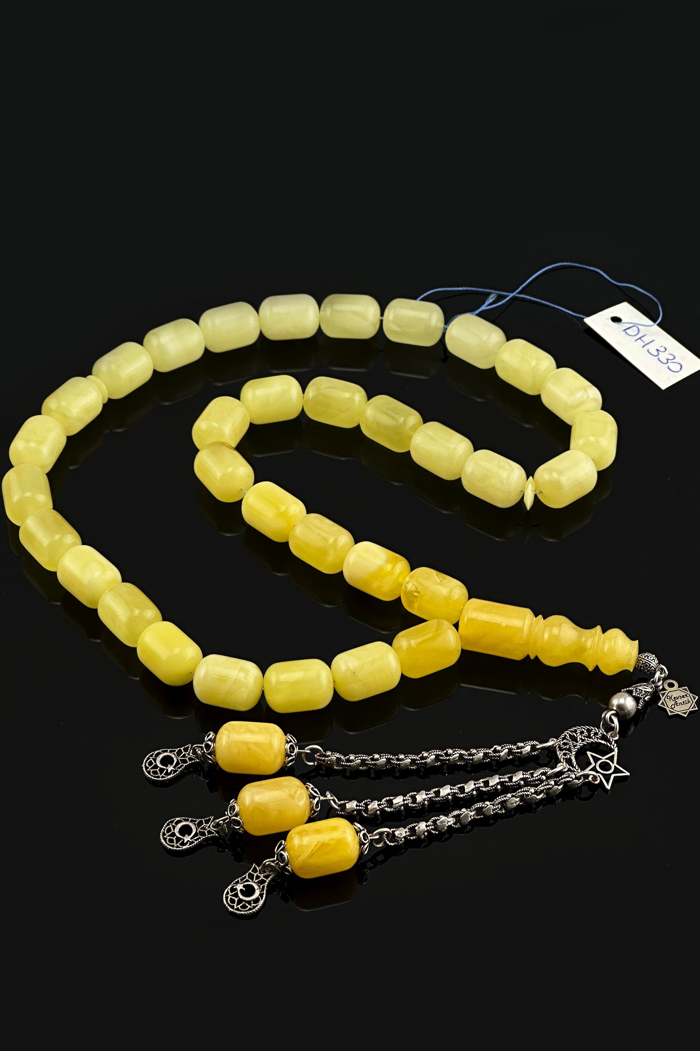 Dev Damla Kehribar TesbihDev Damla Kehribar Tesbih - Kevser AntikDamla Kehribar Tesbihler