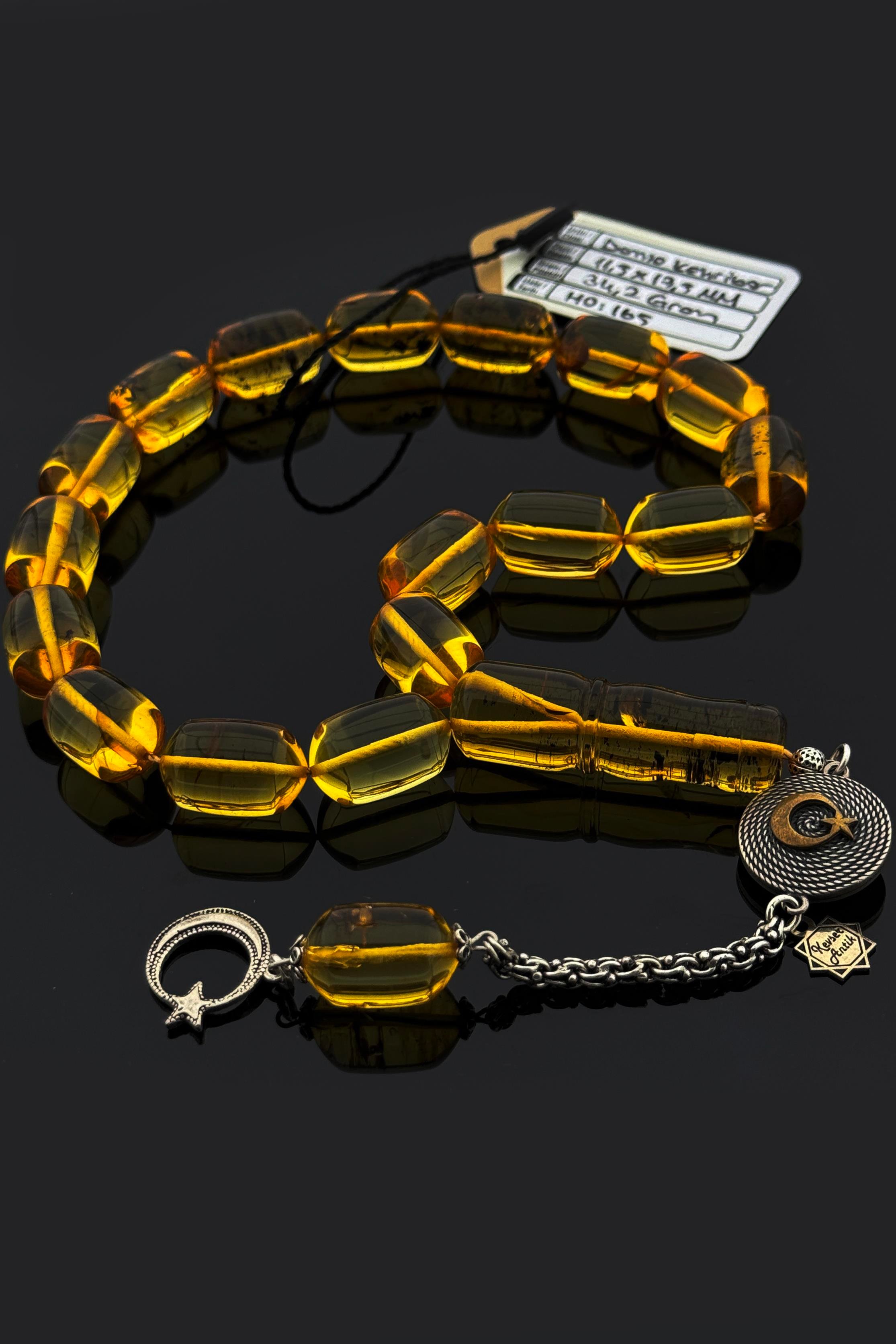 Dev Maskot Damla Kehribar TesbihDev Maskot Damla Kehribar Tesbih - Kevser AntikDamla Kehribar Tesbihler