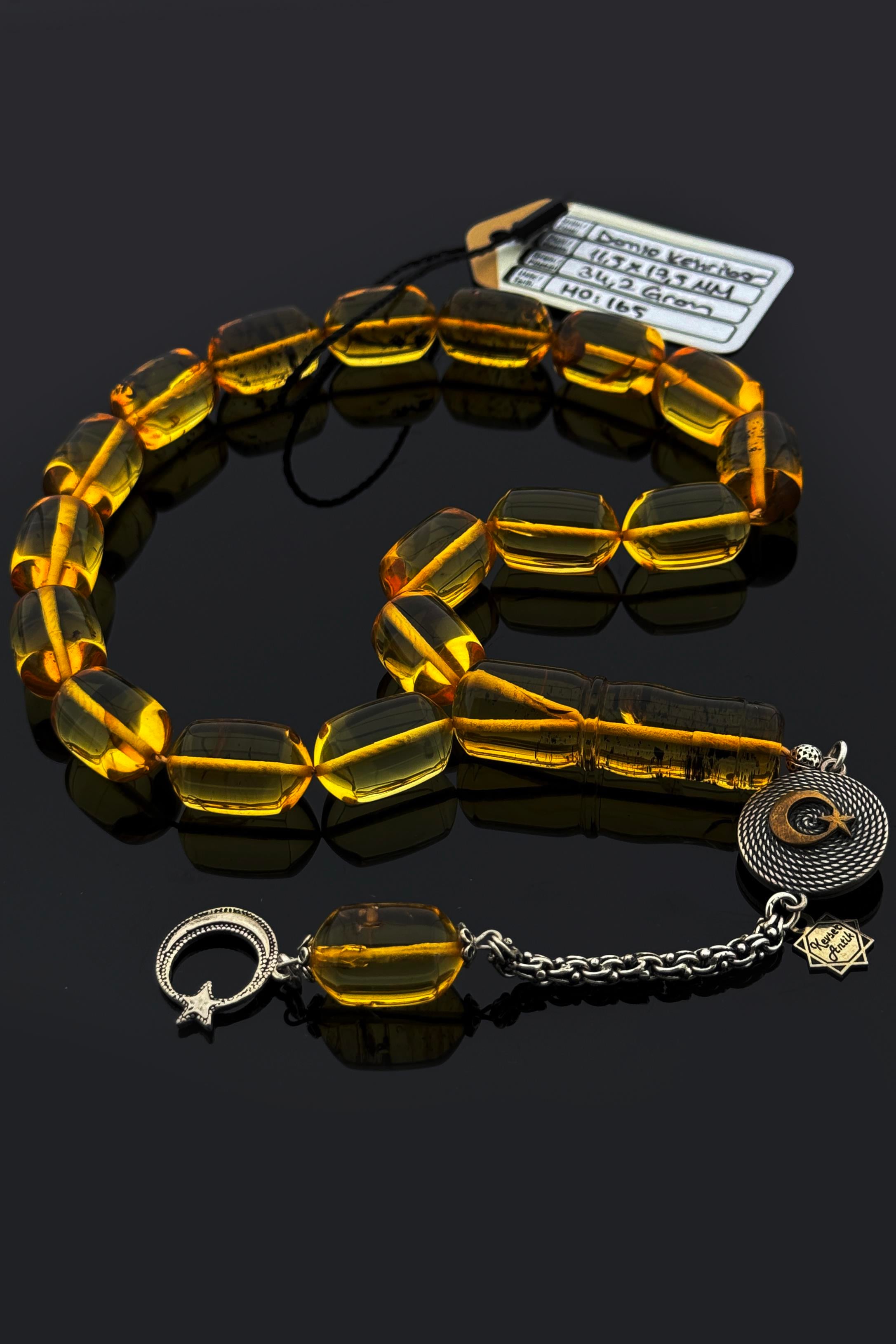 Dev Maskot Damla Kehribar TesbihDev Maskot Damla Kehribar Tesbih - Kevser AntikDamla Kehribar Tesbihler