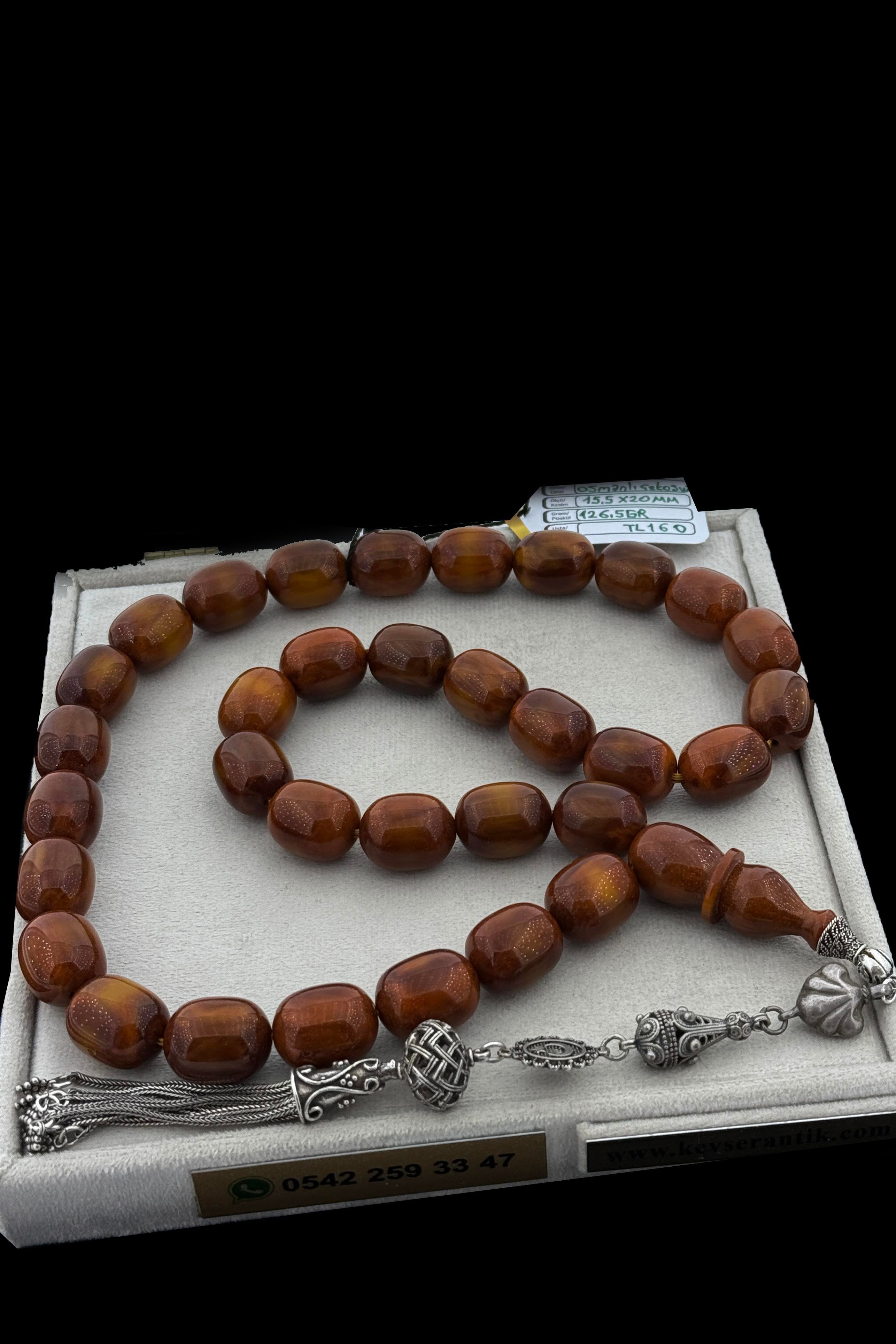 Dev Osmanlı Çekoslovak TesbihDev Osmanlı Çekoslovak Tesbih - Kevser AntikOsmanlı Kehribar Tesbihler