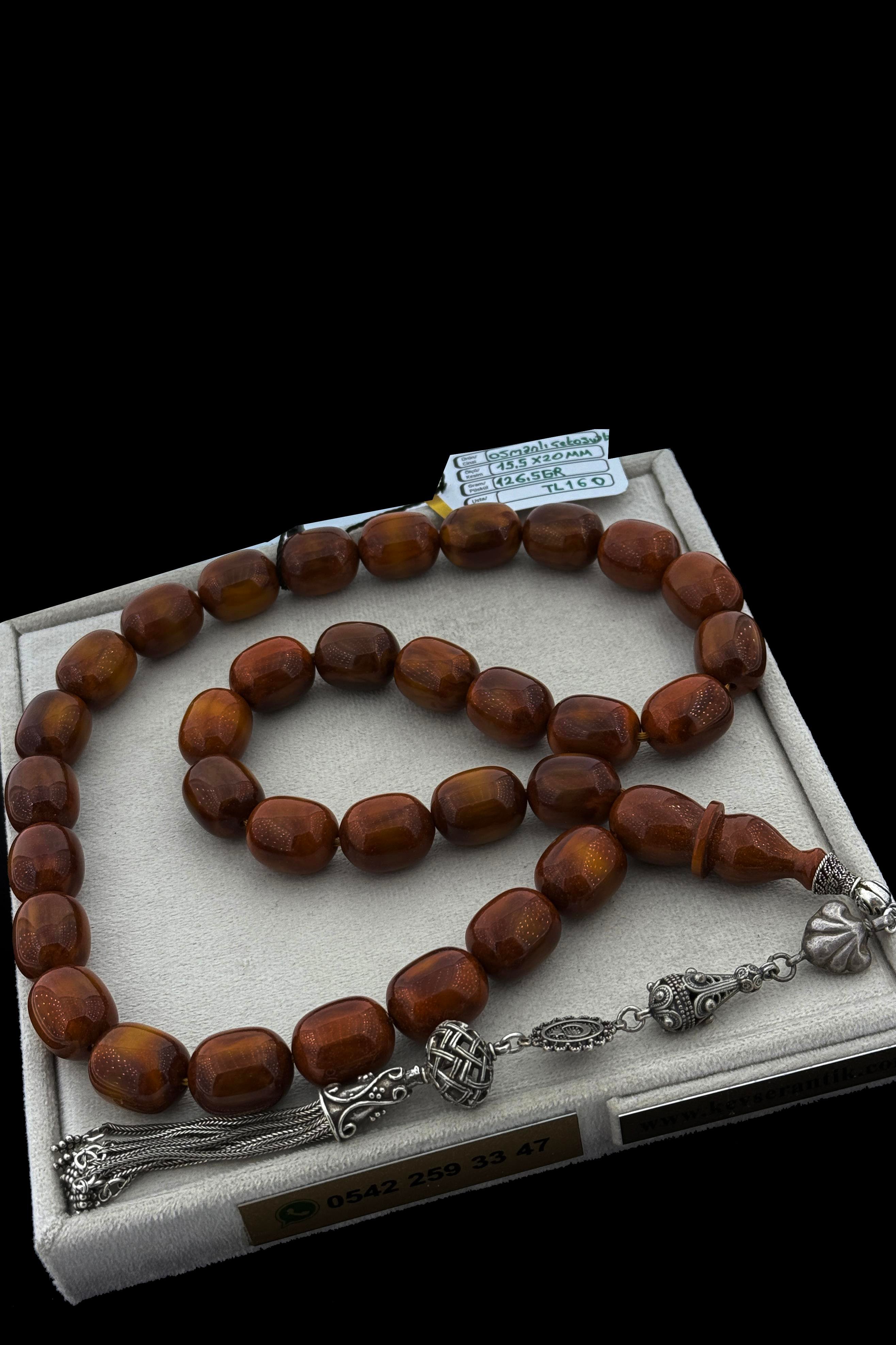 Dev Osmanlı Çekoslovak TesbihDev Osmanlı Çekoslovak Tesbih - Kevser AntikOsmanlı Kehribar Tesbihler