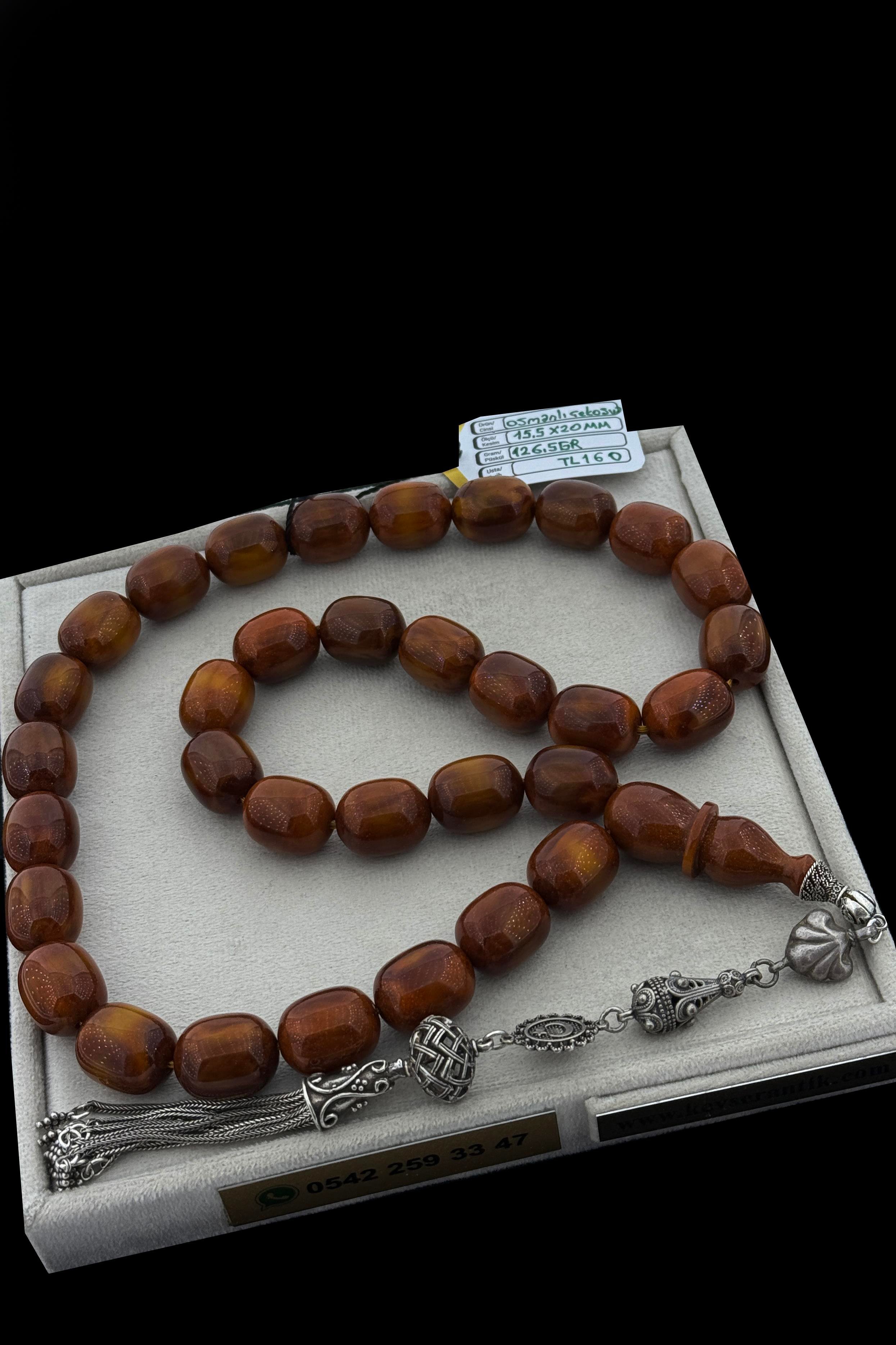 Dev Osmanlı Çekoslovak TesbihDev Osmanlı Çekoslovak Tesbih - Kevser AntikOsmanlı Kehribar Tesbihler