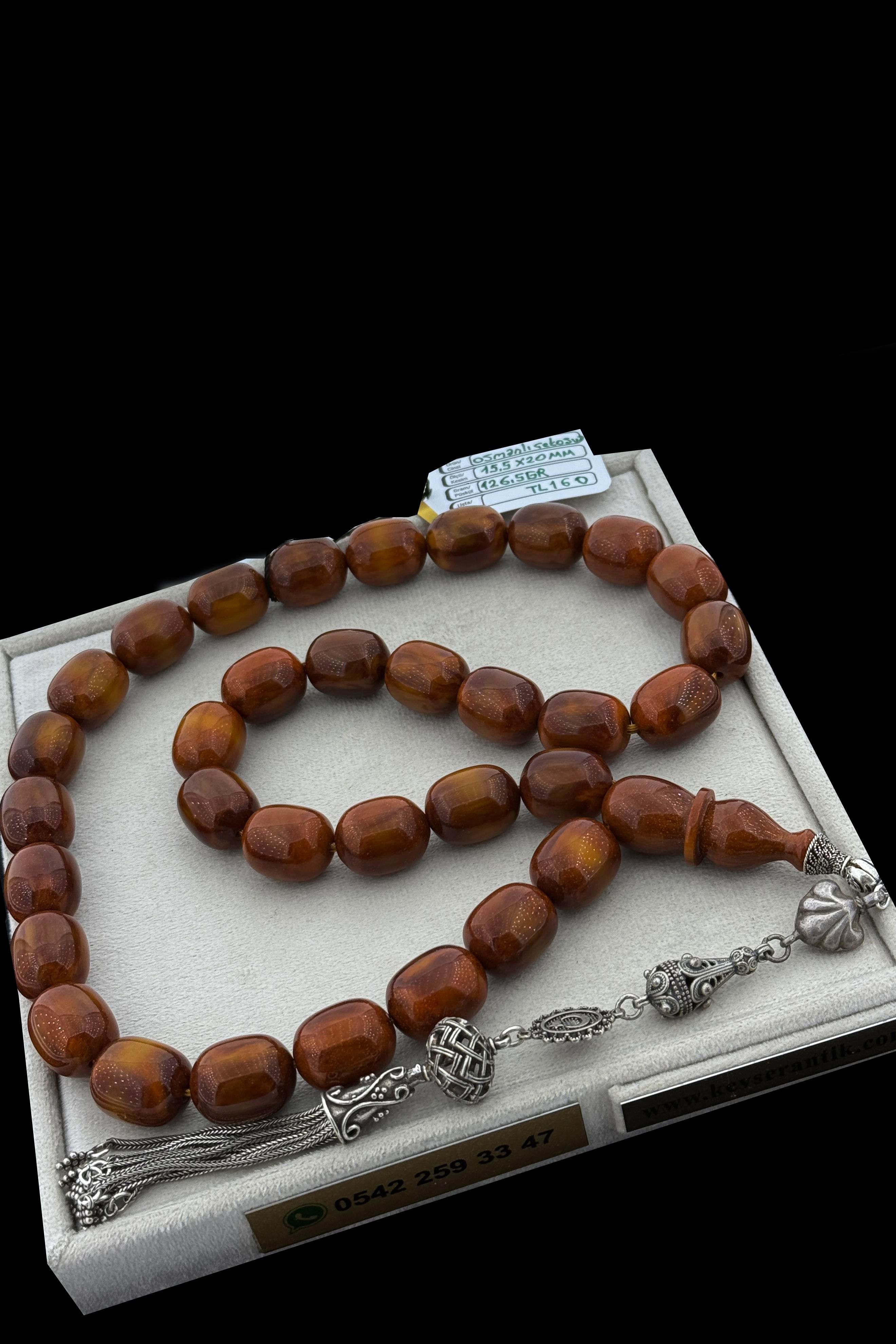 Dev Osmanlı Çekoslovak TesbihDev Osmanlı Çekoslovak Tesbih - Kevser AntikOsmanlı Kehribar Tesbihler