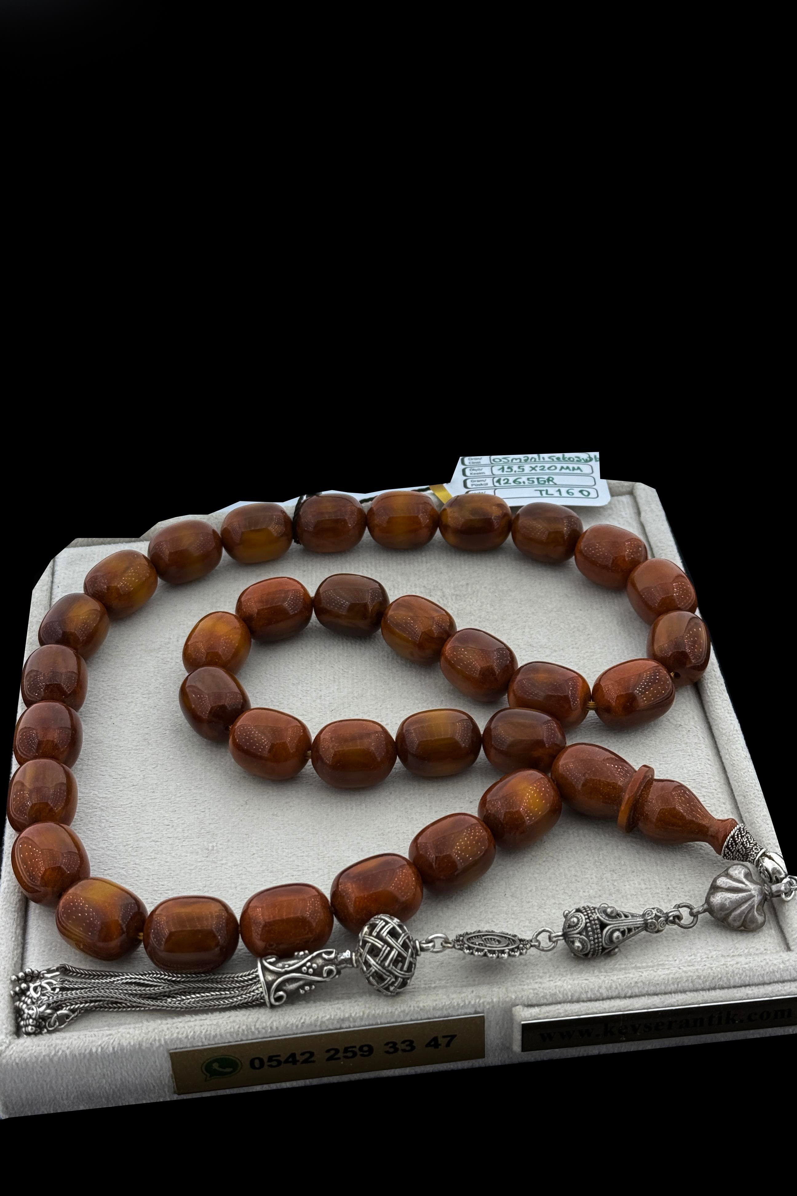 Dev Osmanlı Çekoslovak TesbihDev Osmanlı Çekoslovak Tesbih - Kevser AntikOsmanlı Kehribar Tesbihler