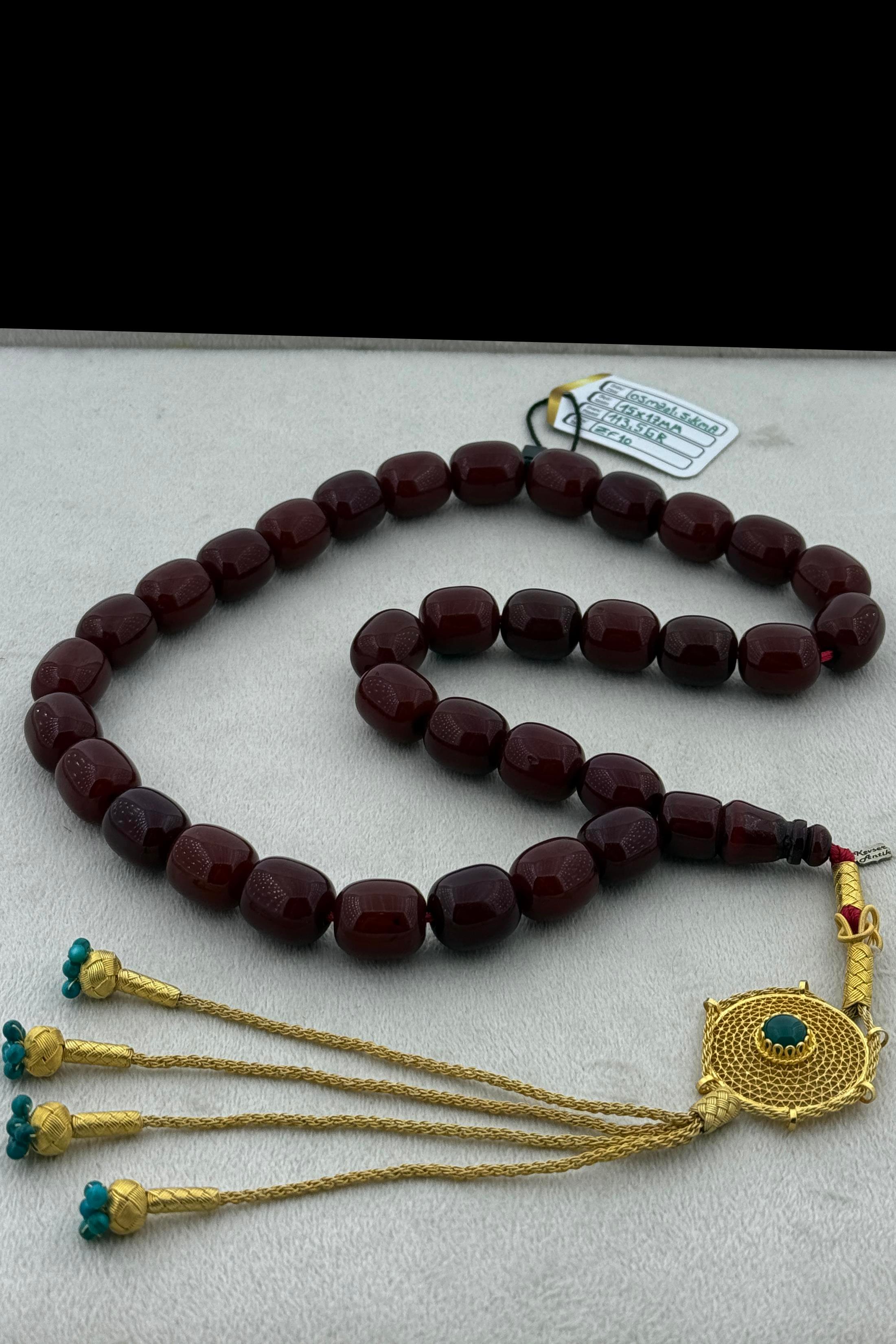 Dev Osmanlı Sıkma TesbihDev Osmanlı Sıkma Tesbih - Kevser AntikOsmanlı Kehribar Tesbihler