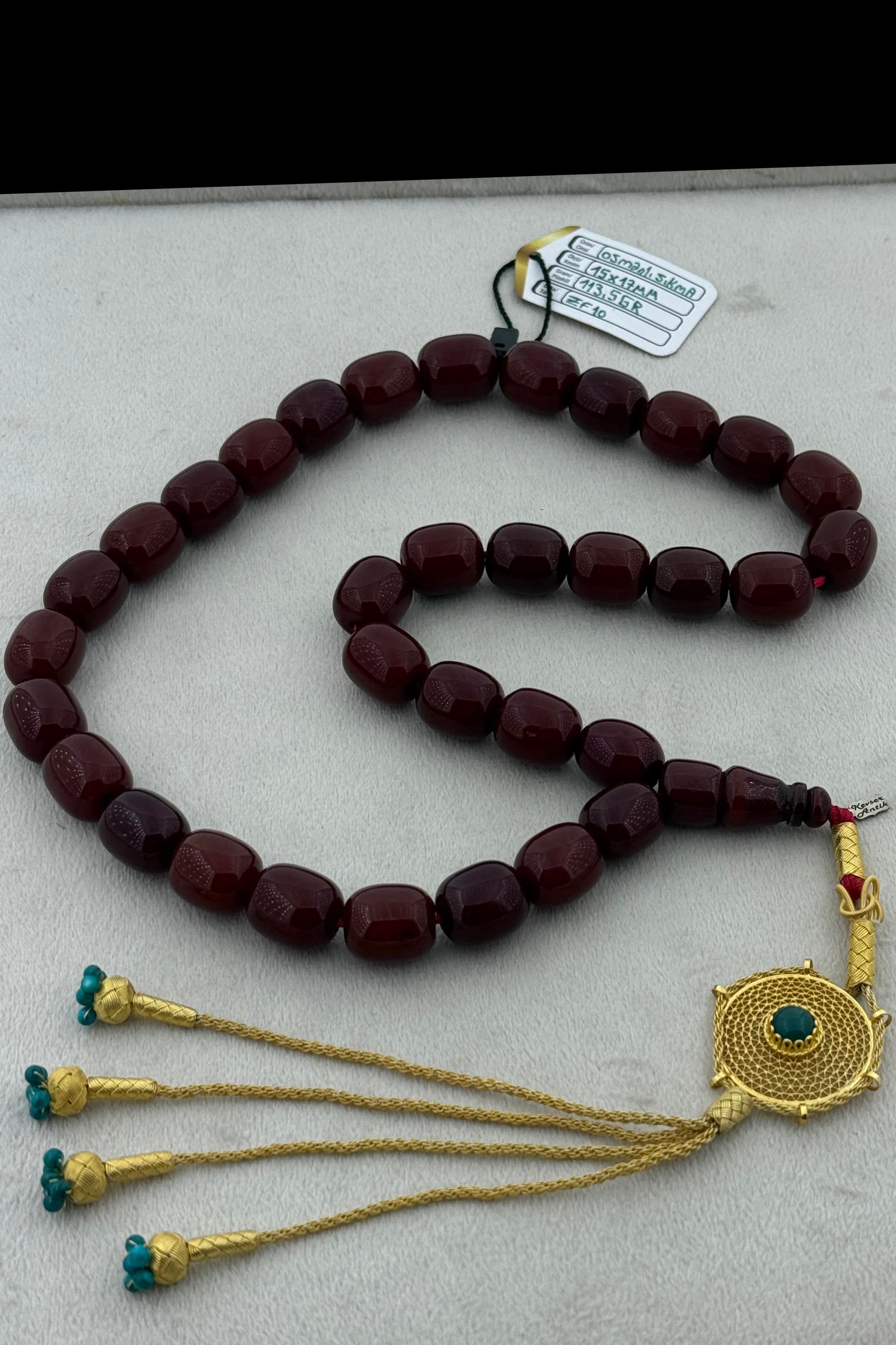 Dev Osmanlı Sıkma TesbihDev Osmanlı Sıkma Tesbih - Kevser AntikOsmanlı Kehribar Tesbihler