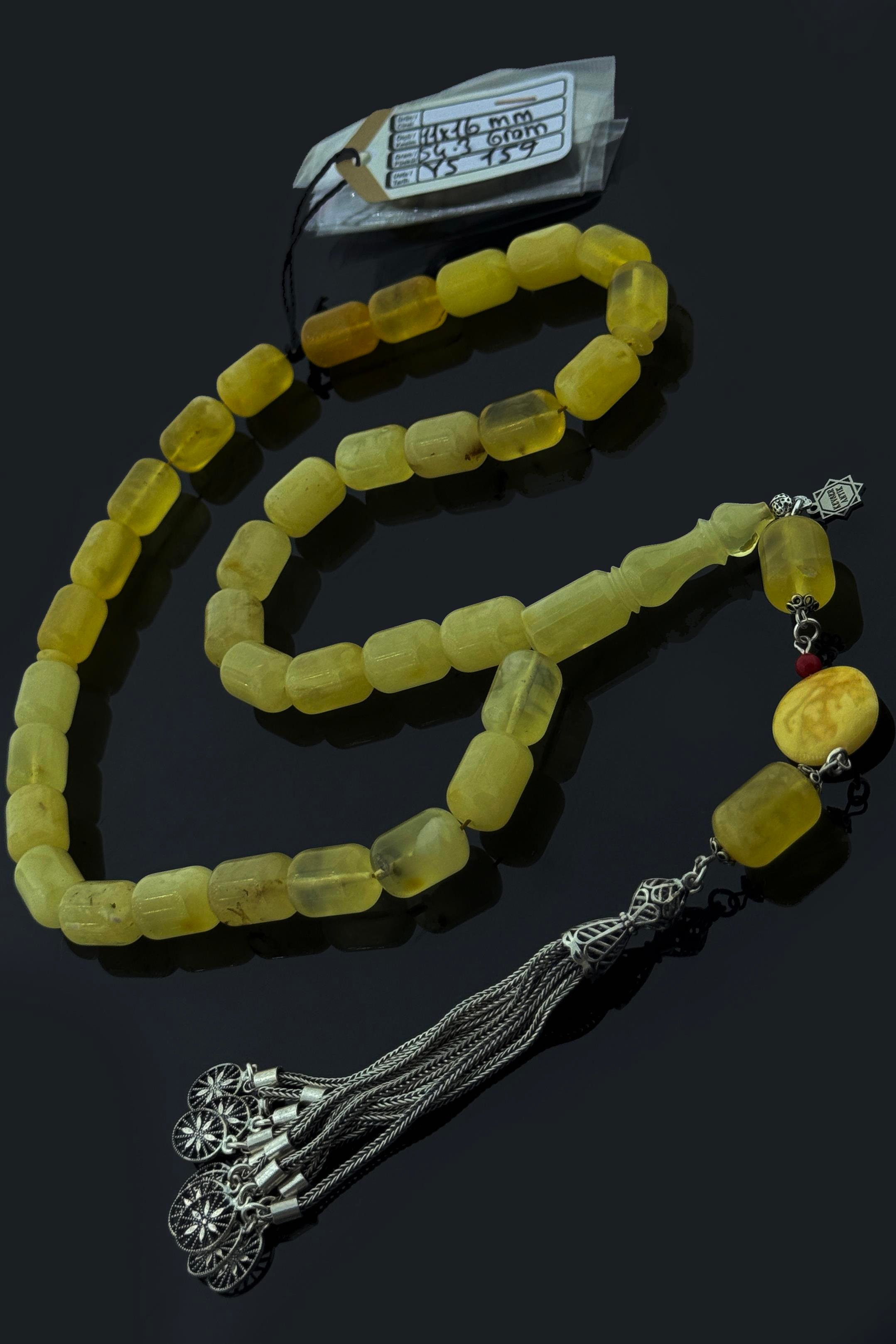 Dev Rus Damla Kehribar TesbihDev Rus Damla Kehribar Tesbih - Kevser AntikDamla Kehribar Tesbihler