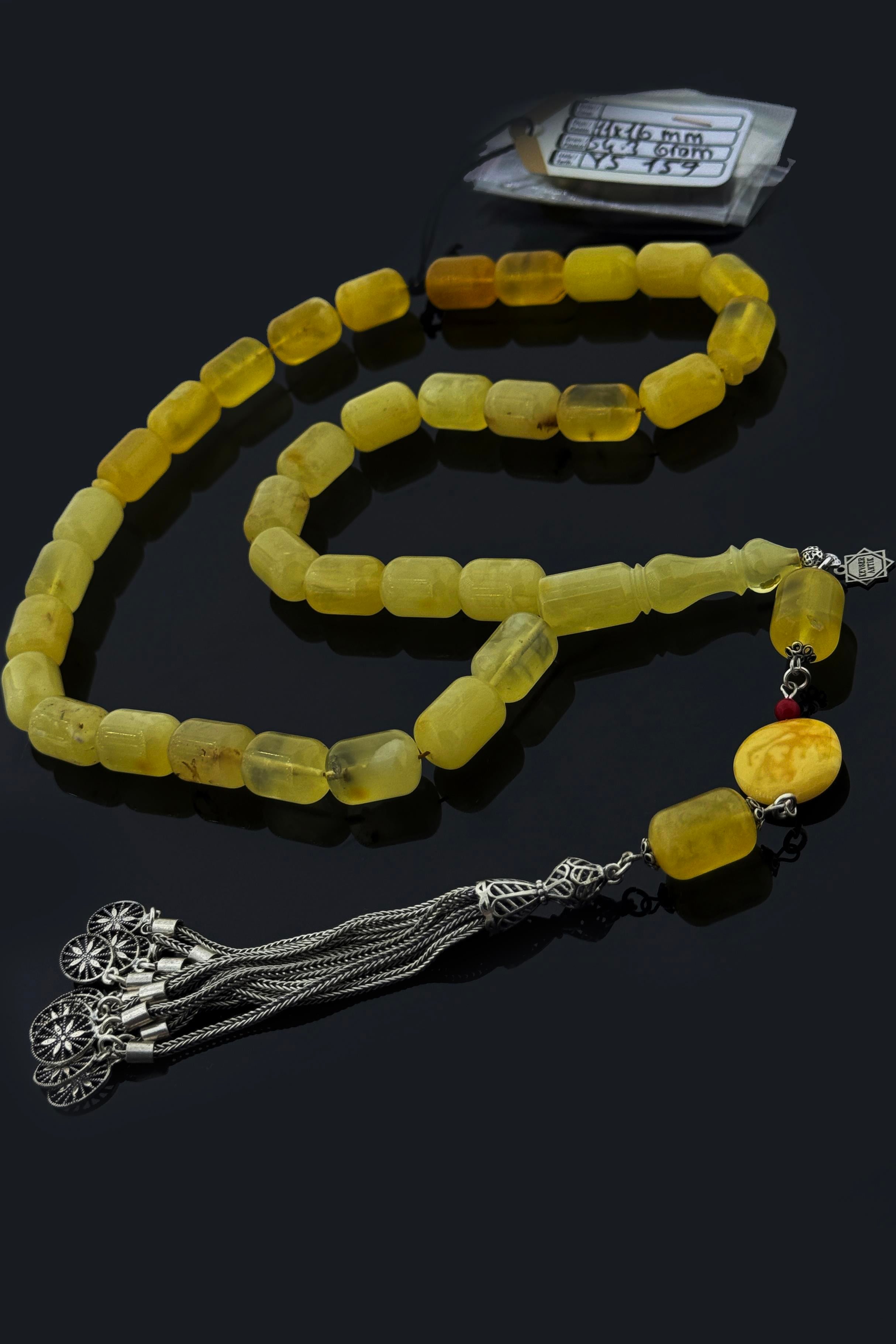 Dev Rus Damla Kehribar TesbihDev Rus Damla Kehribar Tesbih - Kevser AntikDamla Kehribar Tesbihler