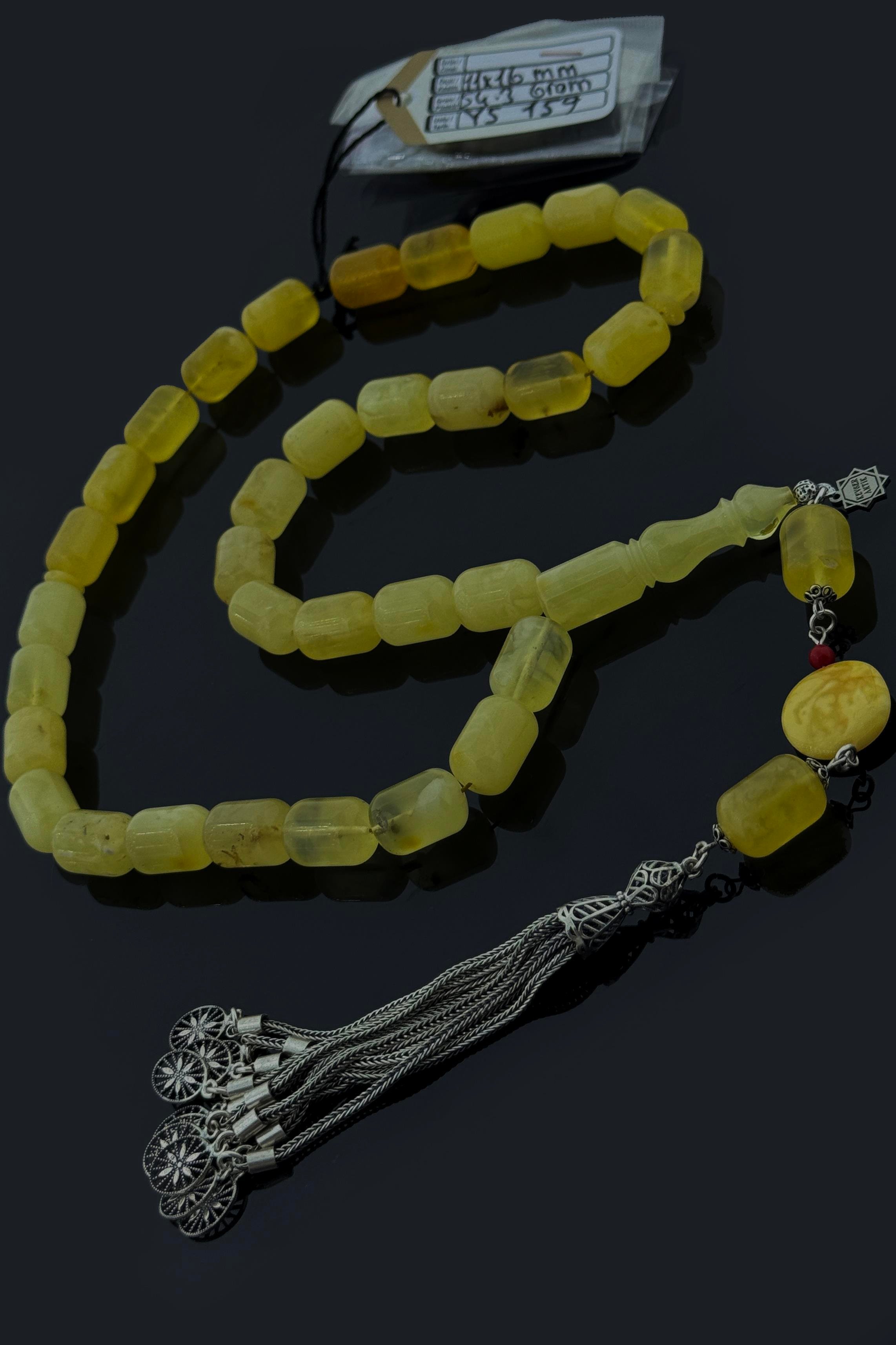 Dev Rus Damla Kehribar TesbihDev Rus Damla Kehribar Tesbih - Kevser AntikDamla Kehribar Tesbihler