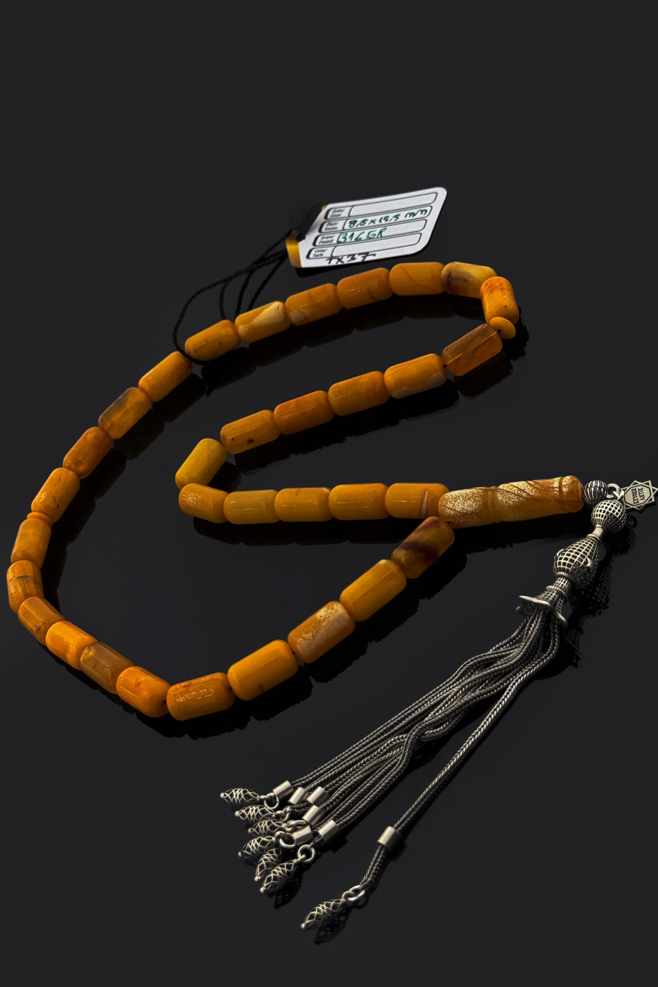 Dev Seccar Damla Kehribar TesbihDev Seccar Damla Kehribar Tesbih - Kevser AntikDamla Kehribar Tesbihler