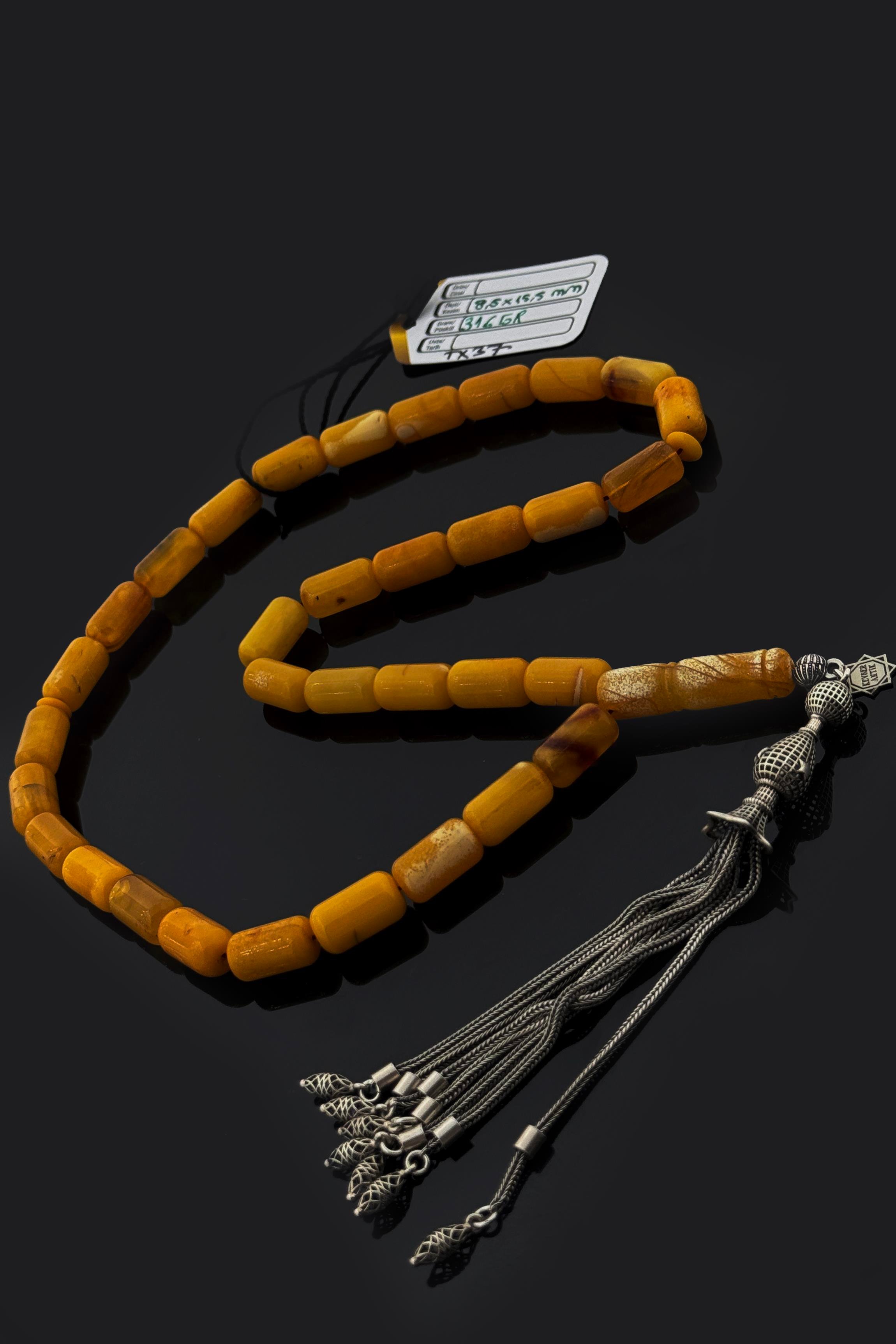 Dev Seccar Damla Kehribar TesbihDev Seccar Damla Kehribar Tesbih - Kevser AntikDamla Kehribar Tesbihler