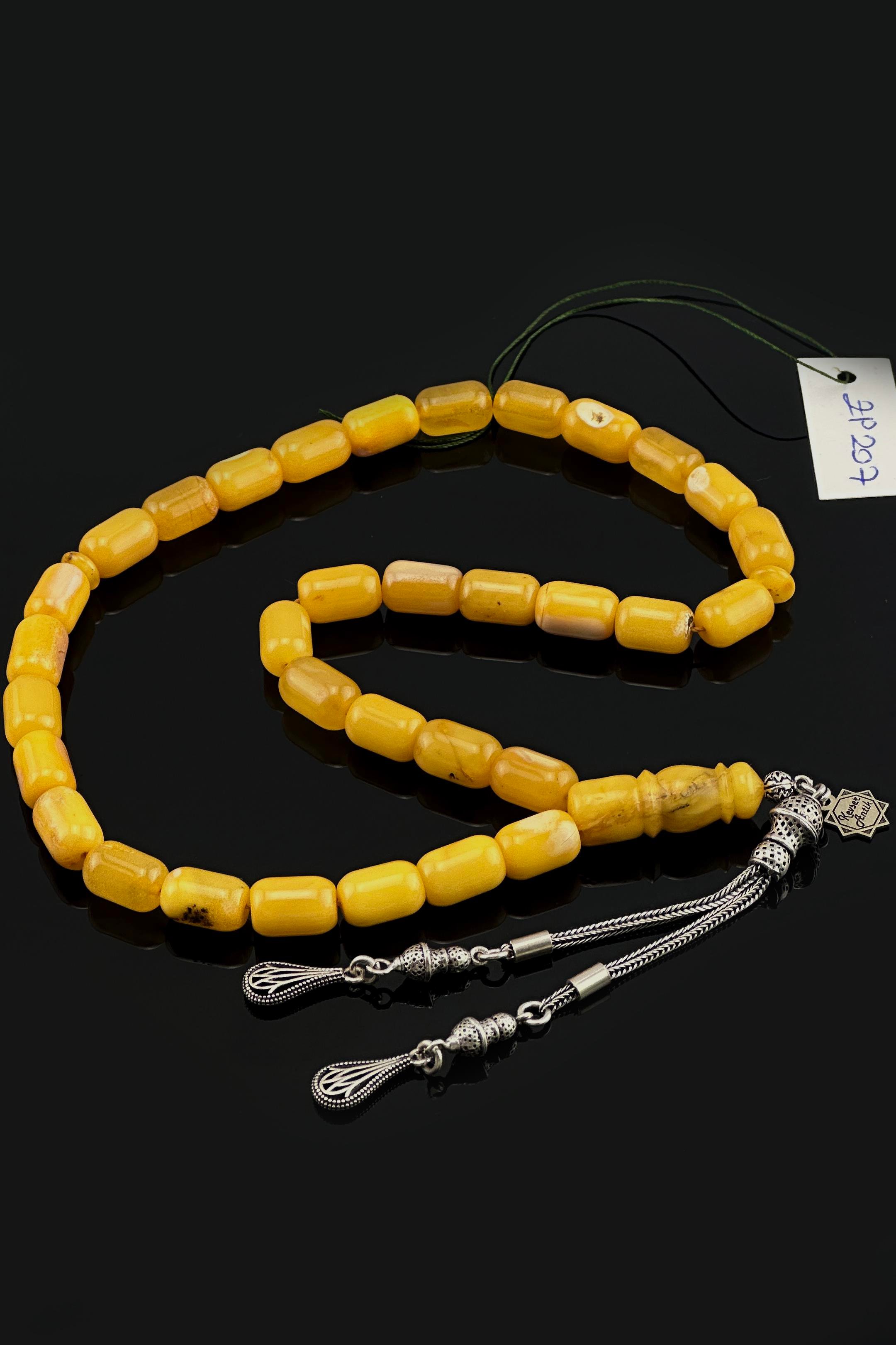 Dev Seccar Kehribar TesbihDev Seccar Kehribar Tesbih - Kevser AntikDamla Kehribar Tesbihler