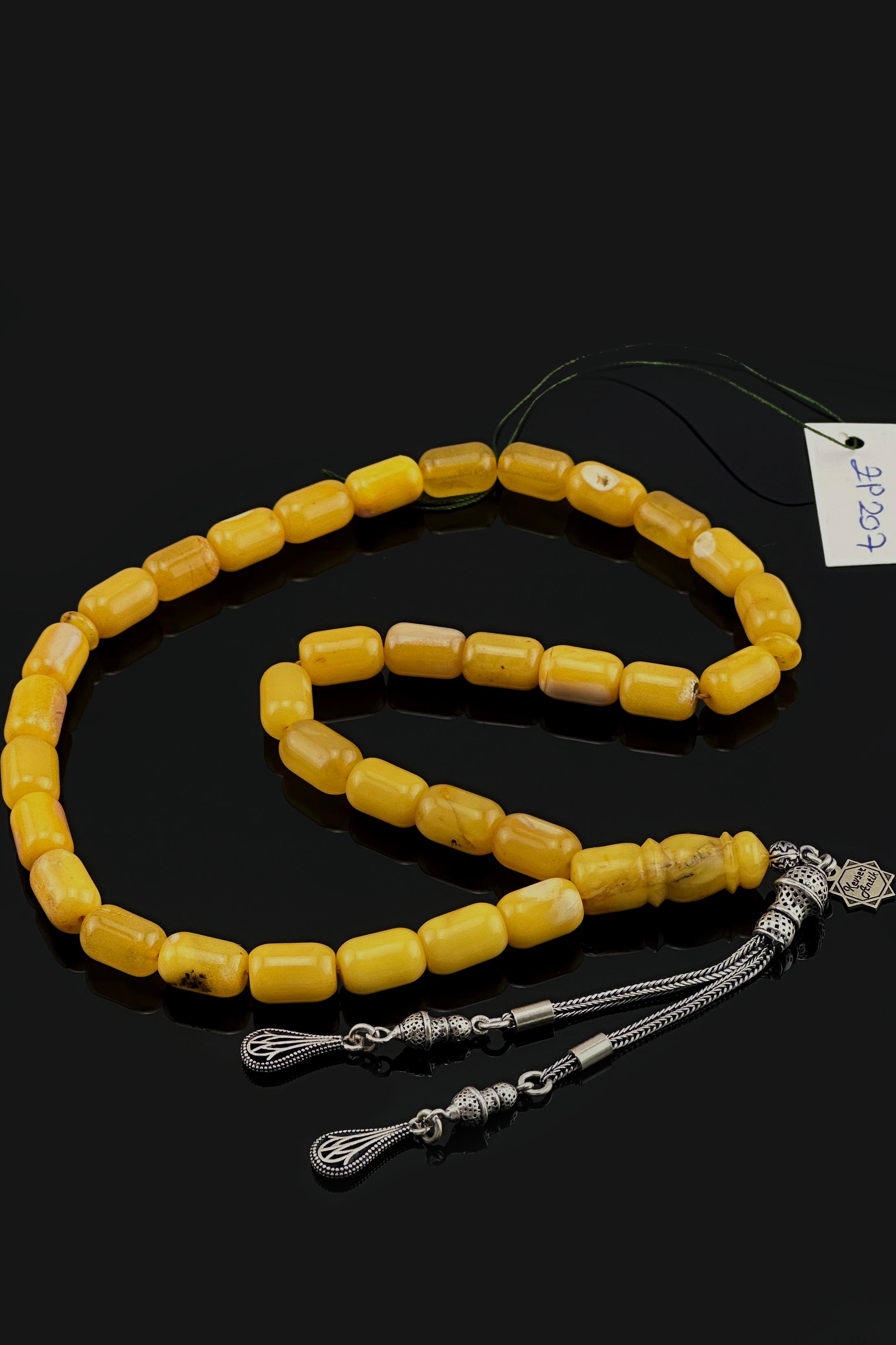 Dev Seccar Kehribar TesbihDev Seccar Kehribar Tesbih - Kevser AntikDamla Kehribar Tesbihler