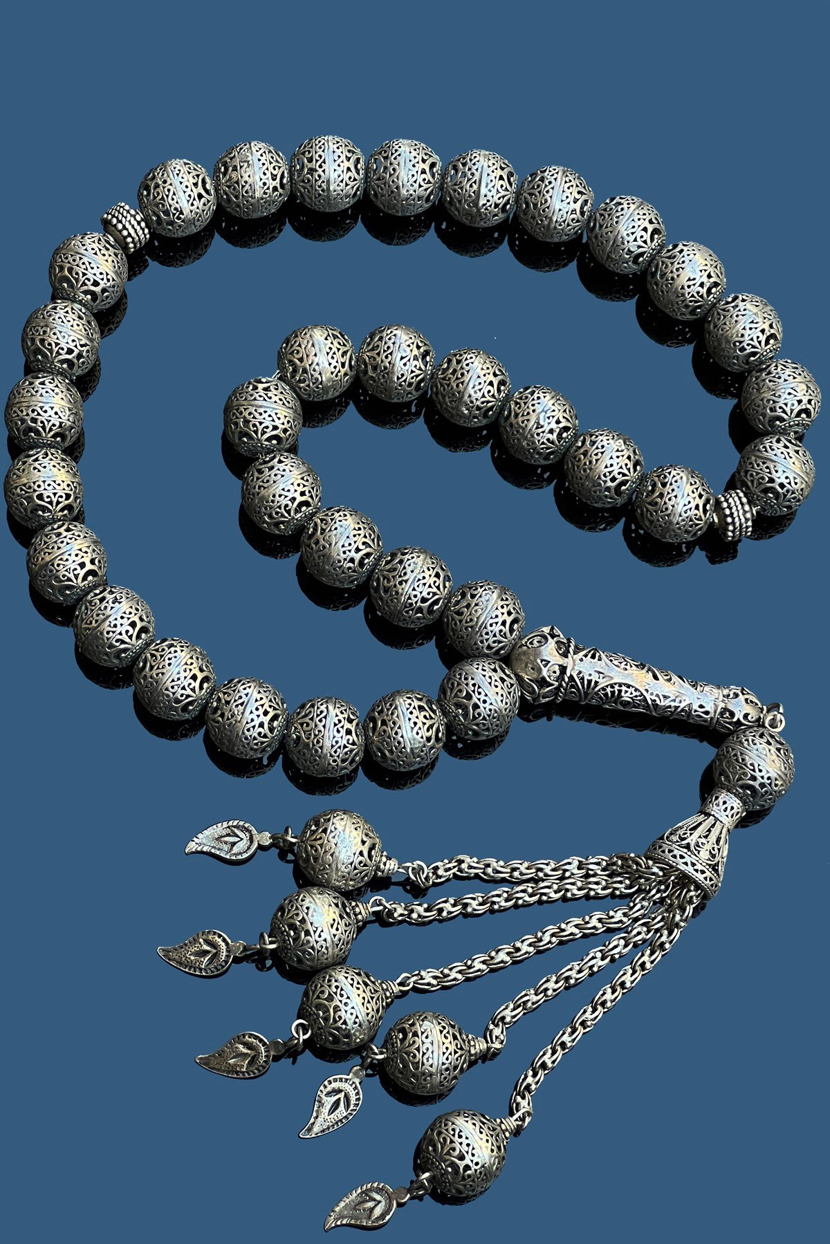 Dev Tasarım Gümüş TesbihDev Tasarım Gümüş Tesbih - Kevser AntikÖZEL SERİ TESBİHLER