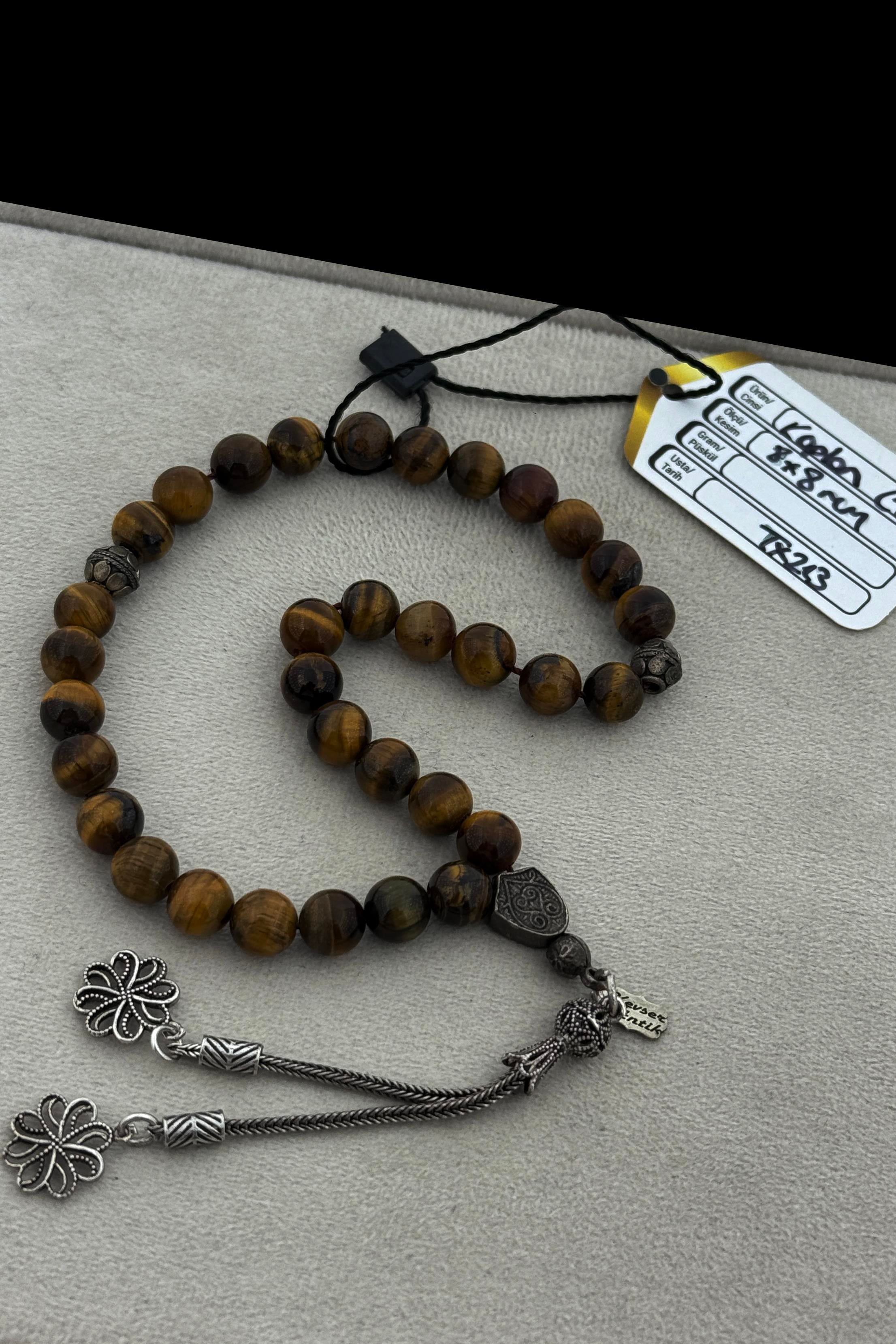 Doğal Tiger Eye Tesbih – Parlayan Altın Tonlarıyla Lüks KoleksiyonDoğal Tiger Eye Tesbih – Parlayan Altın Tonlarıyla Lüks Koleksiyon - Kevser AntikDoğal Taş Tesbihler
