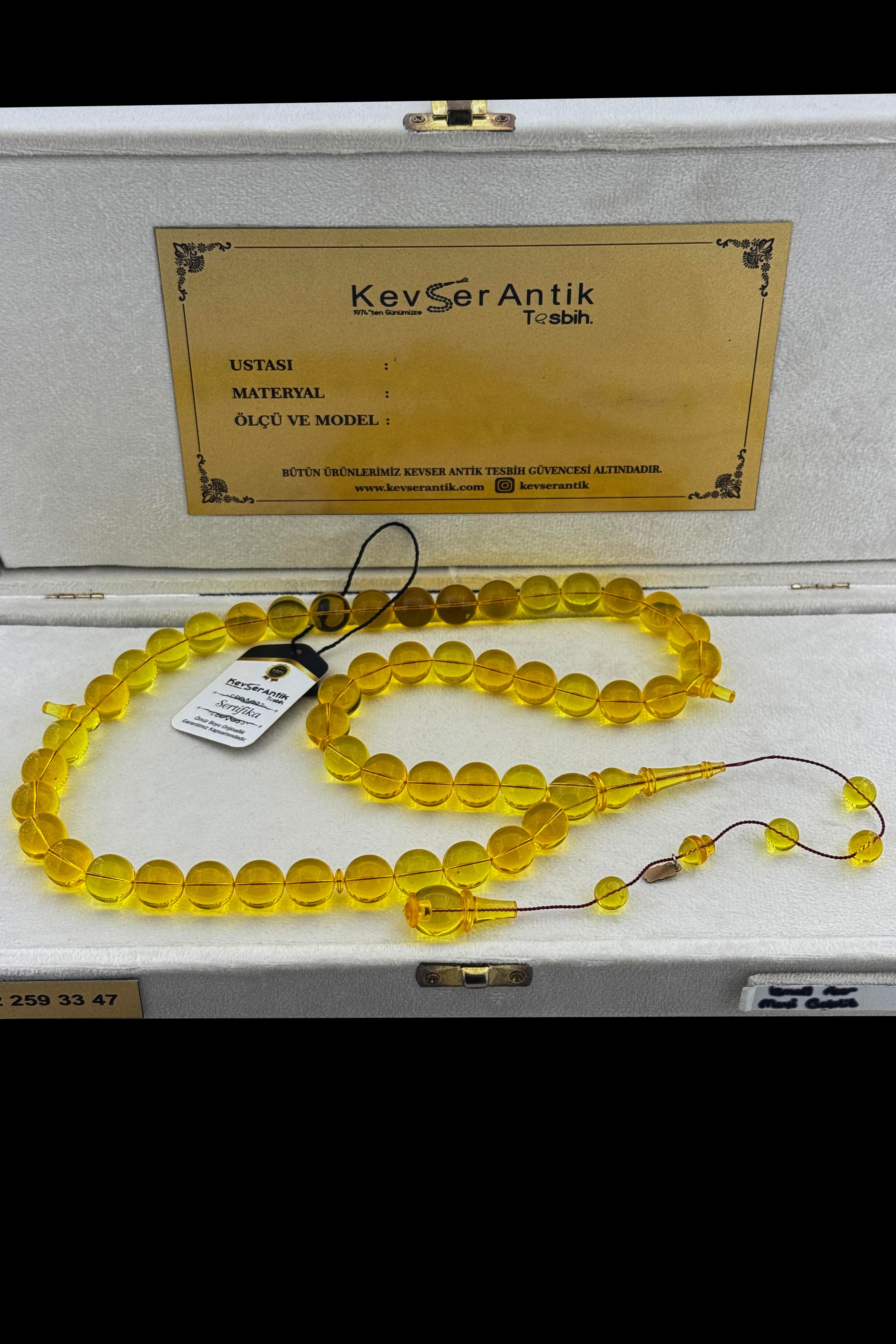 Hasan Hüseyin Kaya Usta Eseri Şeffaf Çubuk KatalinHasan Hüseyin Kaya Usta Eseri Şeffaf Çubuk Katalin - Kevser AntikOsmanlı Kehribar Tesbihler