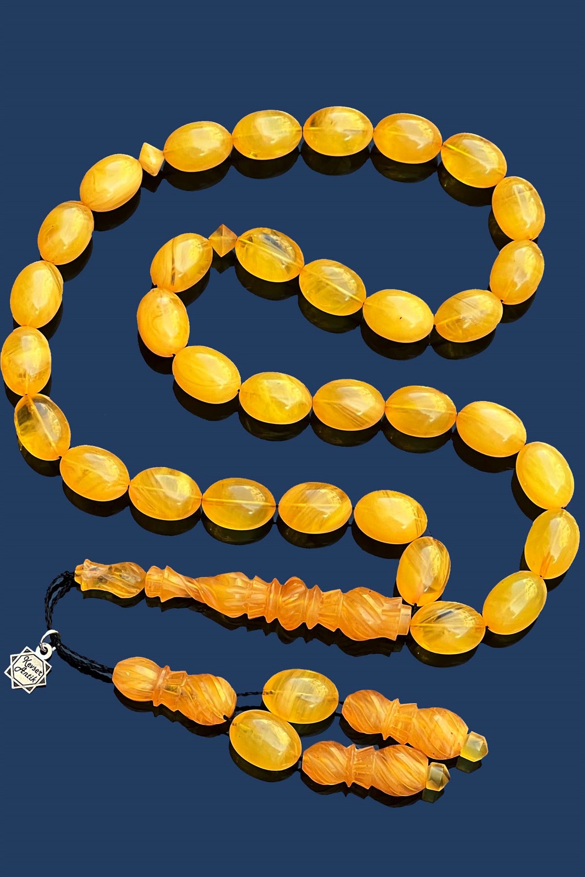 Özel Tasarım Limon Sarısı Ateş Kehribarı TesbihÖzel Tasarım Limon Sarısı Ateş Kehribarı Tesbih - Kevser AntikSıkma-Ateş Kehribar Tesbihler