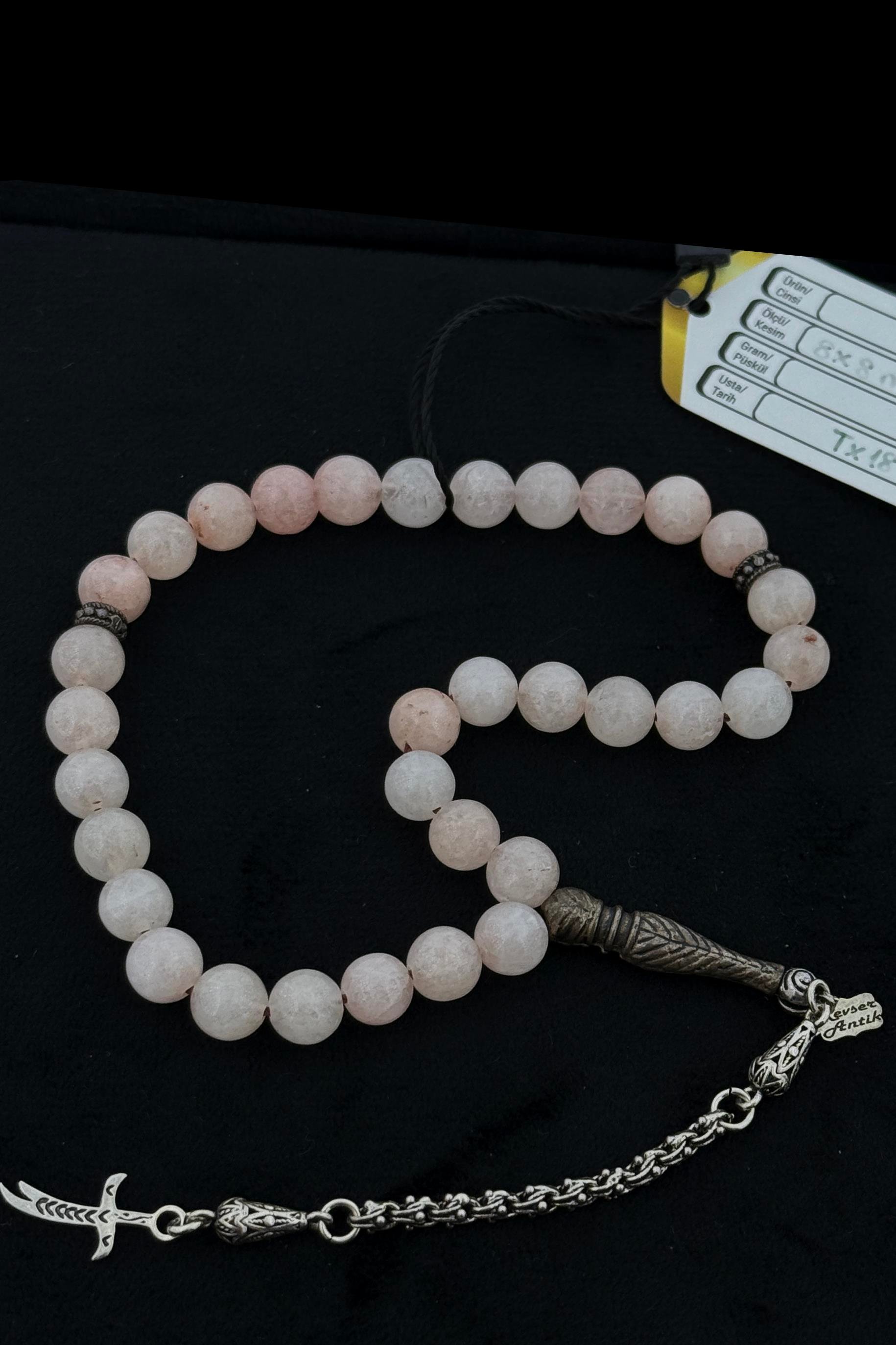 Pembe Kuvars TesbihPembe Kuvars Tesbih - Kevser AntikDoğal Taş Tesbihler