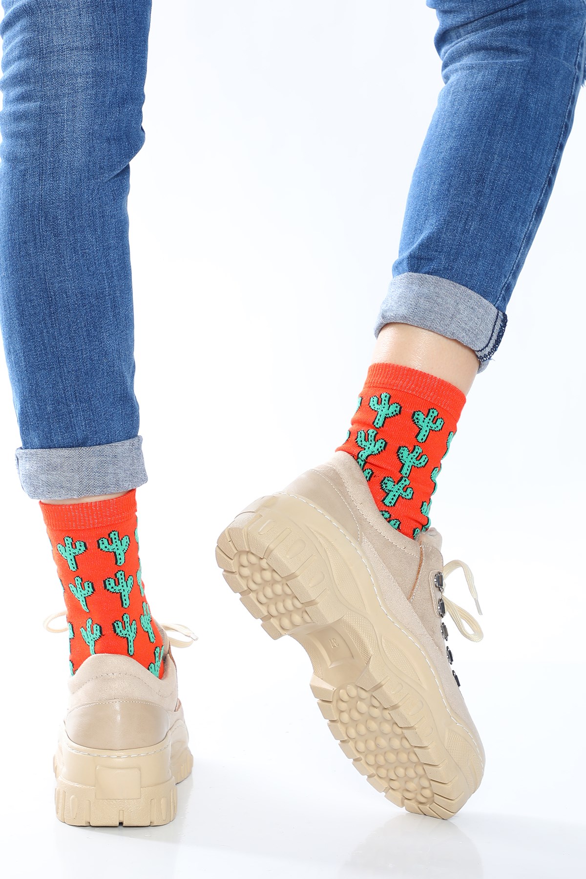 Ella Nude Süet Bağcıklı 5cm Taban Yüksekliği Kadın Spor Sneakers Ayakkabı 