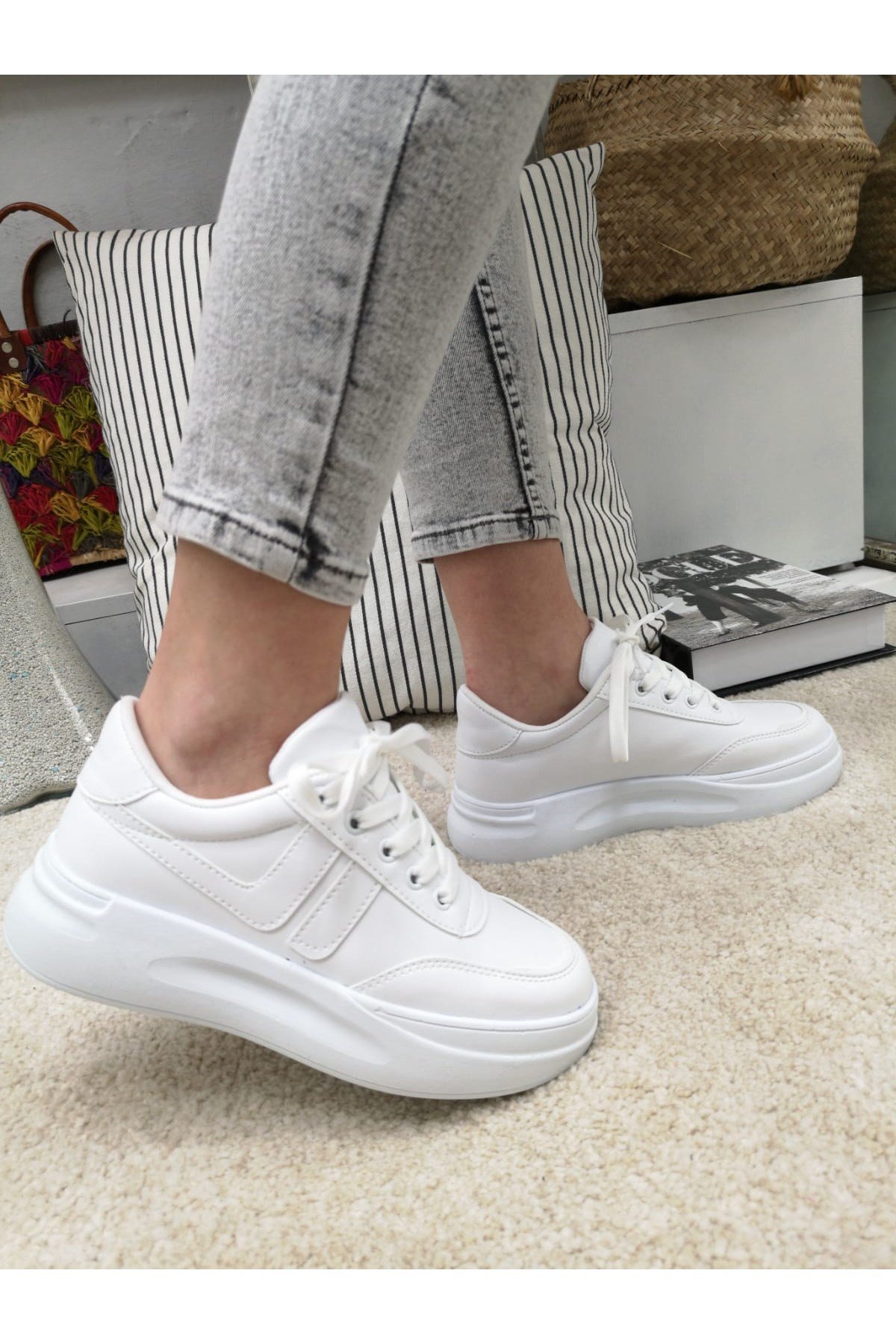 Travis Beyaz Bayan Spor Ayakkabı Sneakers