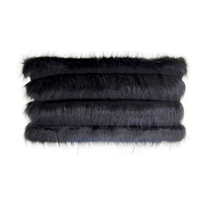 AG Selection - AG SELECTİON FİTİLLİ SİYAH DİKDÖRTGEN KÜRK KIRLENT