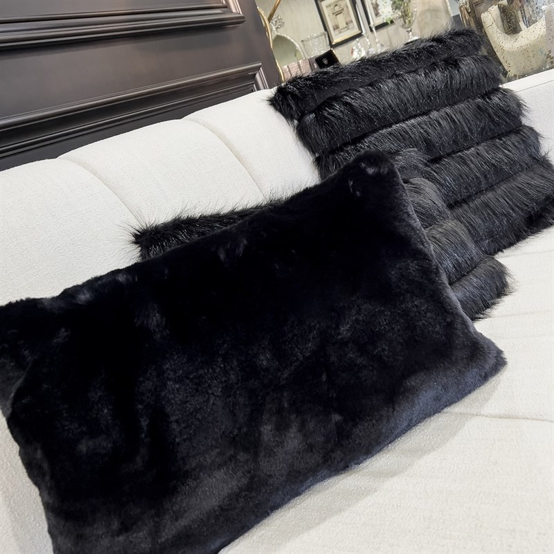 AG Selection - AG SELECTİON FİTİLLİ SİYAH DİKDÖRTGEN KÜRK KIRLENT