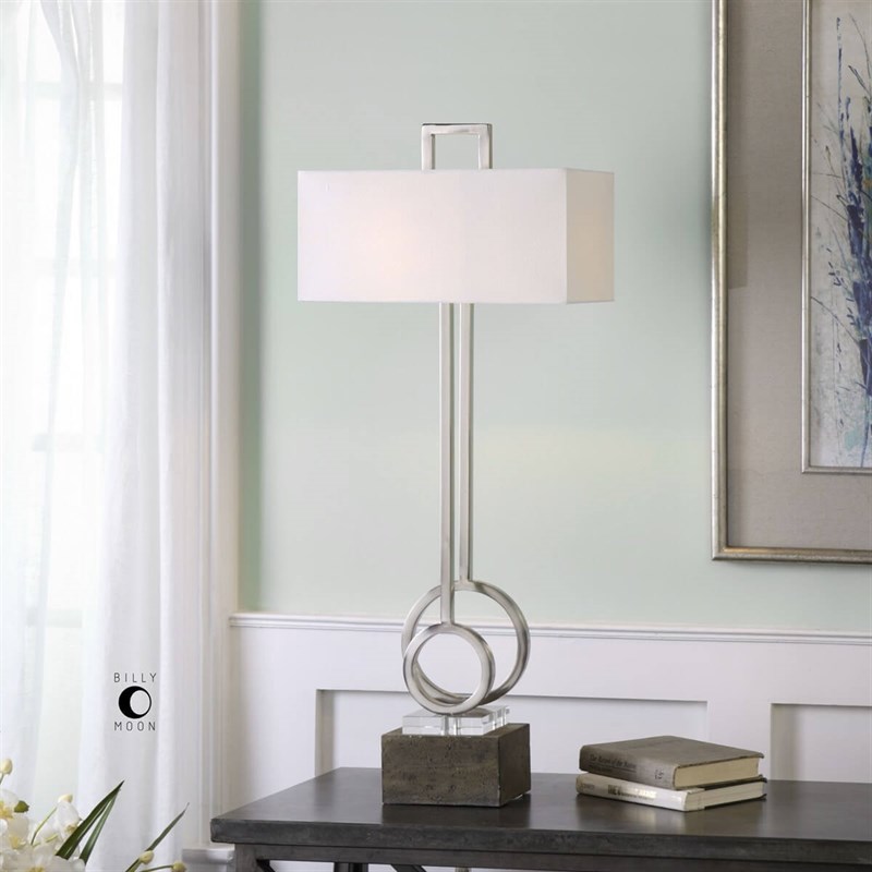 UTTERMOST - UTTERMOST DESHKA BRUSHED NICKEL TABLE LAMP